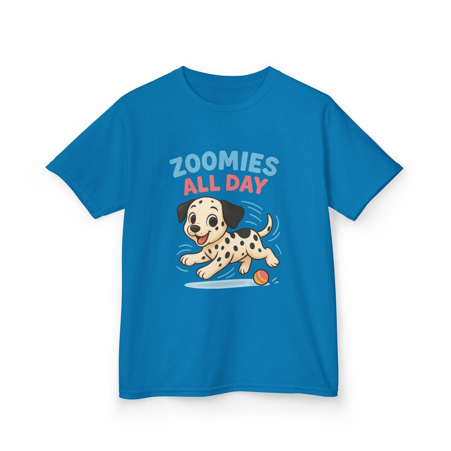Kids Dalmatian Zoomies Tee, Funny Dog T-Shirt, Kids Playwear, Animal Lover Gift, Pet-Themed Apparel