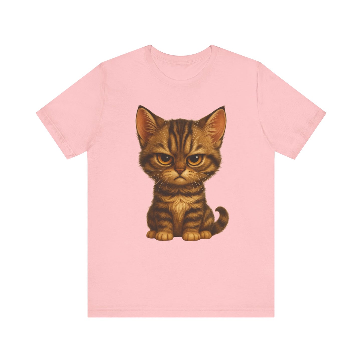 Cute Grumpy Tabby Kitten T-Shirt — Adorable Cat Graphic Tee