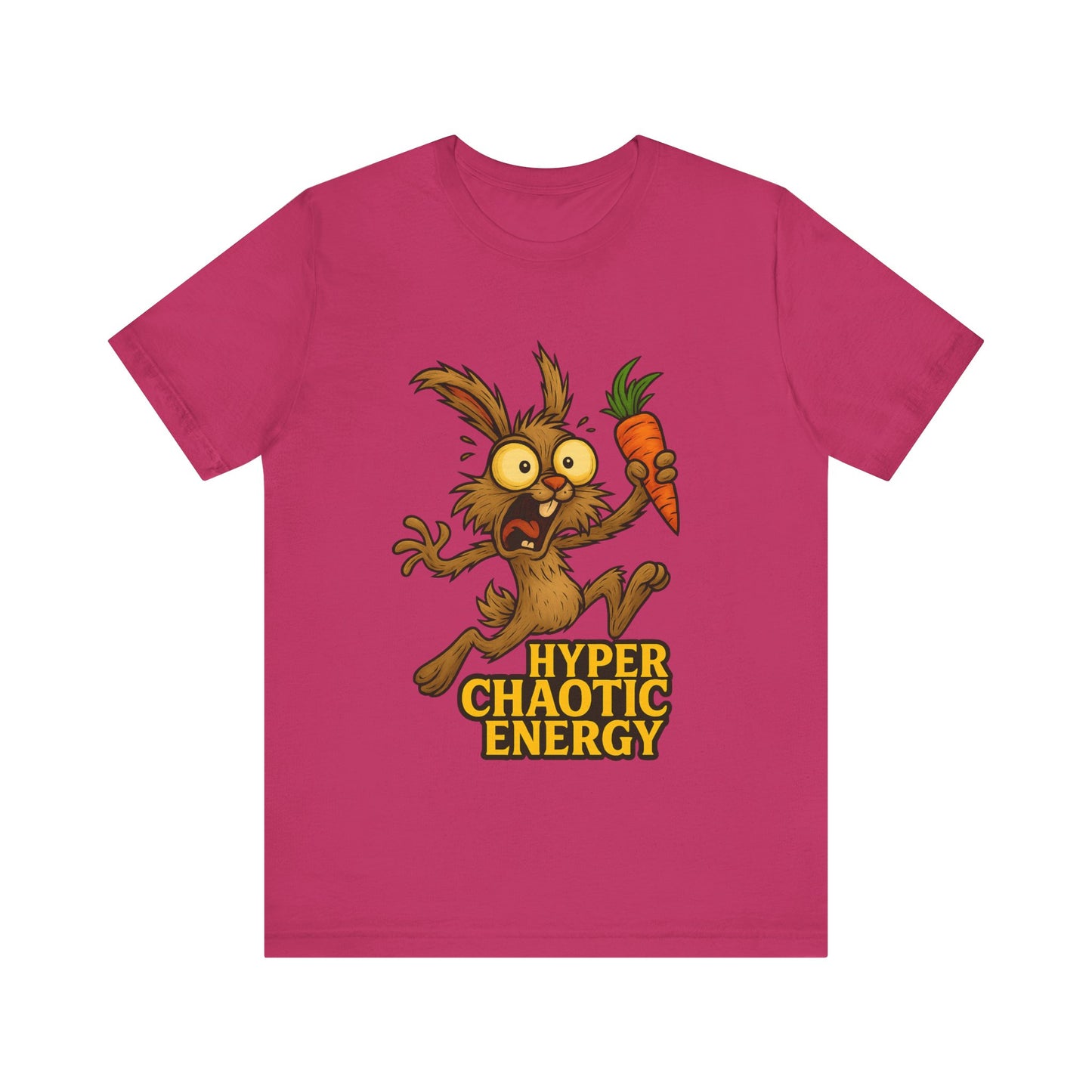 Rabbit Cartoon Tee - "Hyper Chaotic Energy" / "Rabbits Let Me Overthink About It" Graphic T-Shirt