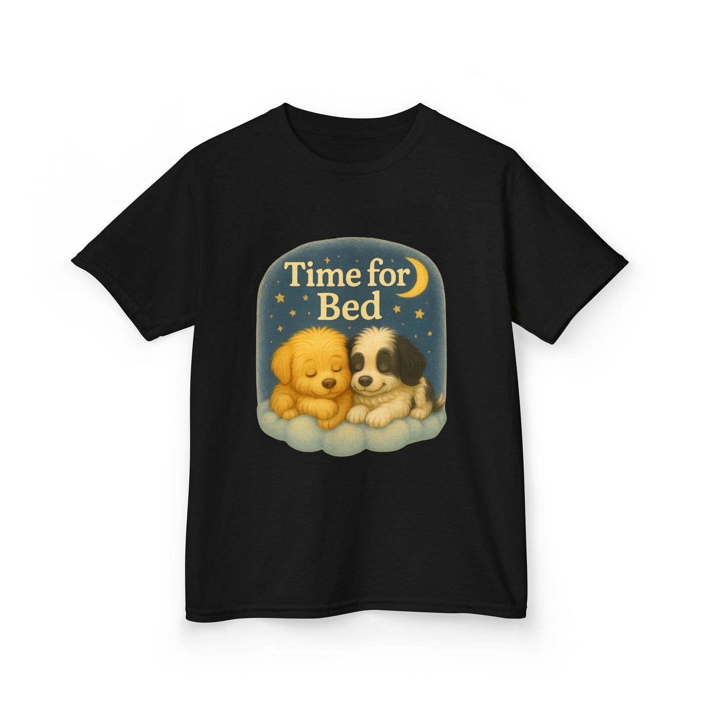 Cute Kids Bedtime Tee - Time for Bed Pajama Top, Children’s Sleepwear, Dog Lovers Gift, Cozy Bedtime Shirt, Fun Animal T-Shirt
