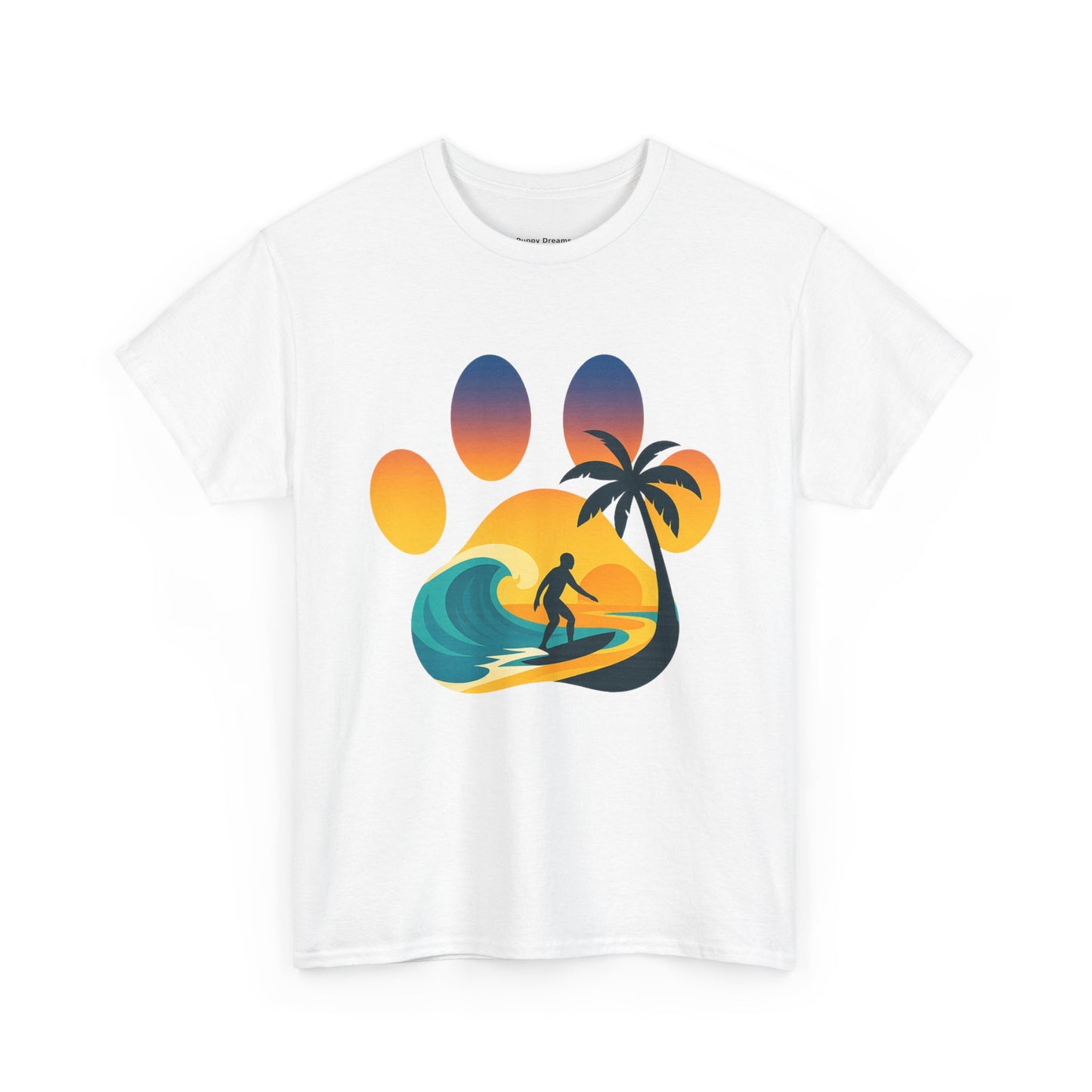 Surf Sunset Paw Print Tee
