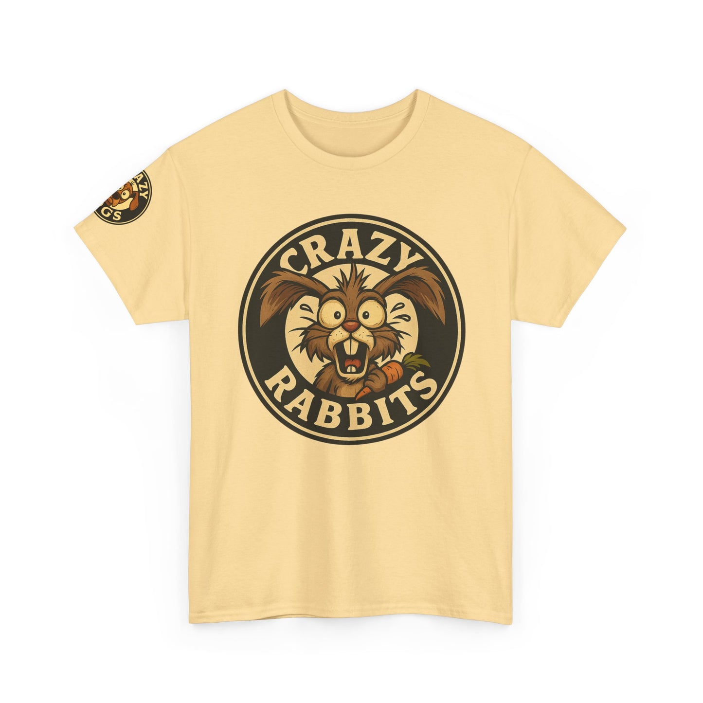 Crazy Rabbits Graphic Tee — Retro Mascot Rabbit Shirt