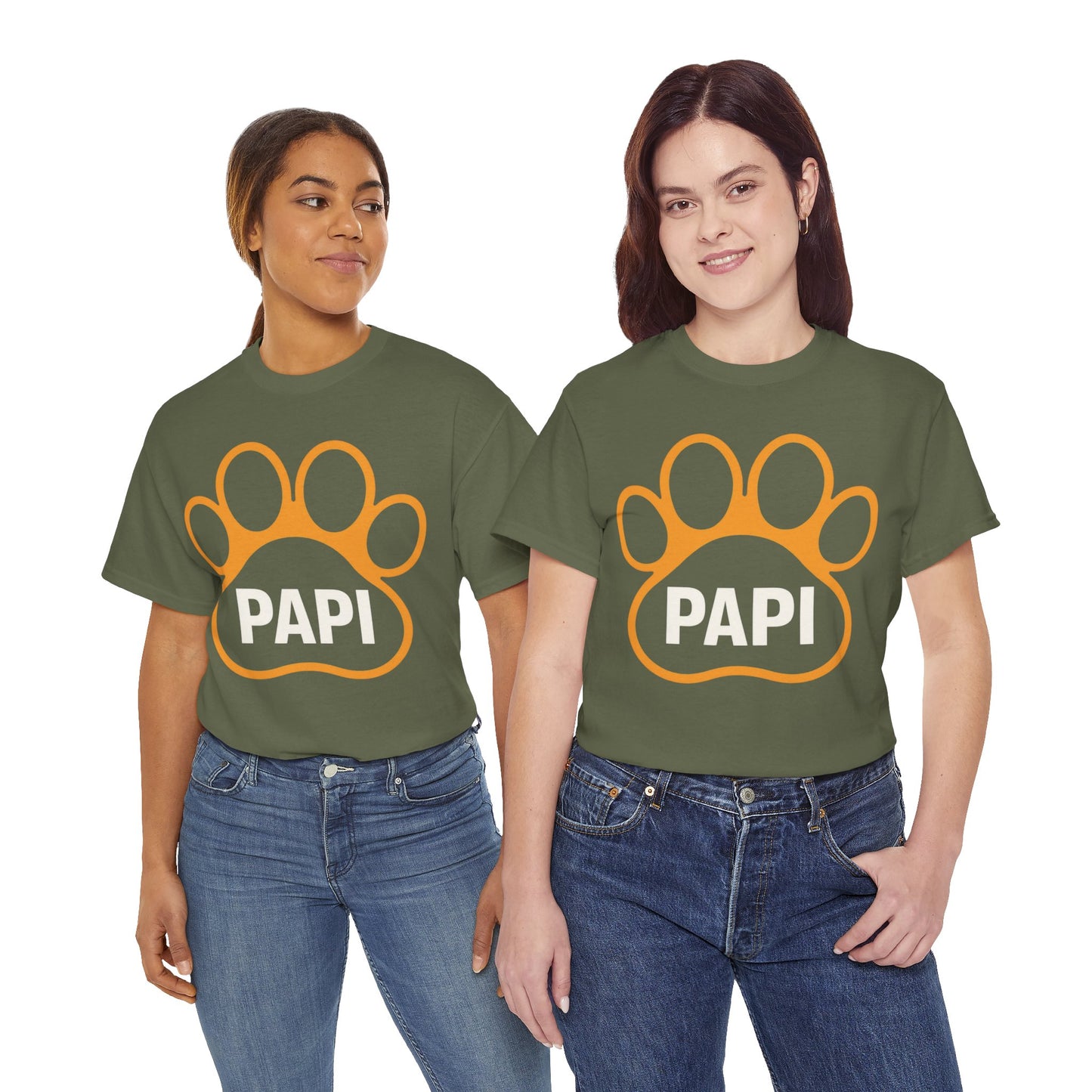 Paw Print PAPI Tee - Perfect for Dog Lovers, Gifts for Pawsome Dads, Casual Style, Pet-Themed Shirt, Unisex Cotton Top