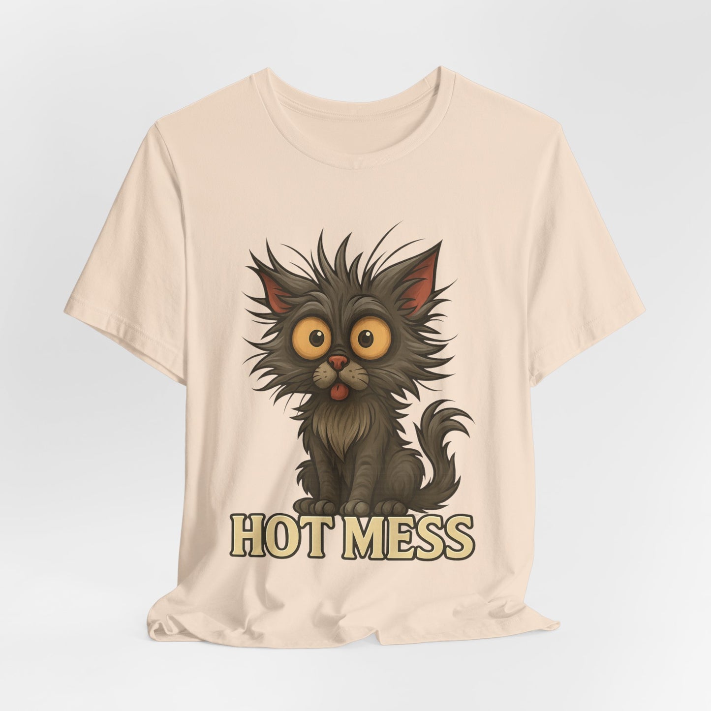 Hot Mess Cat Tee — Funny Cute Cat Graphic T-Shirt