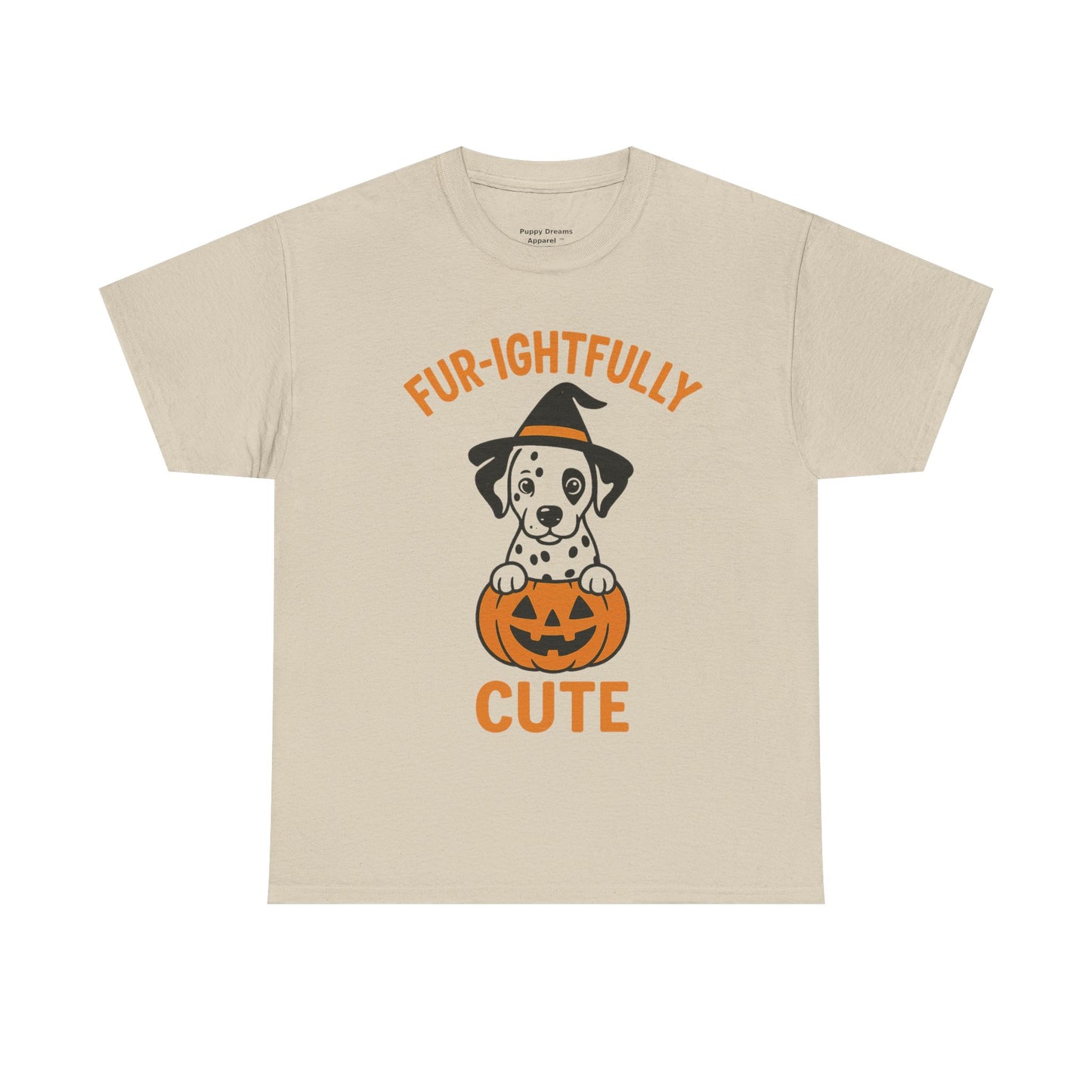 Fur-ightfully Cute Halloween Tee, Unisex Cotton Dog Lover Shirt, Halloween Costume, Pet-Themed Gift, Spooky Vibes