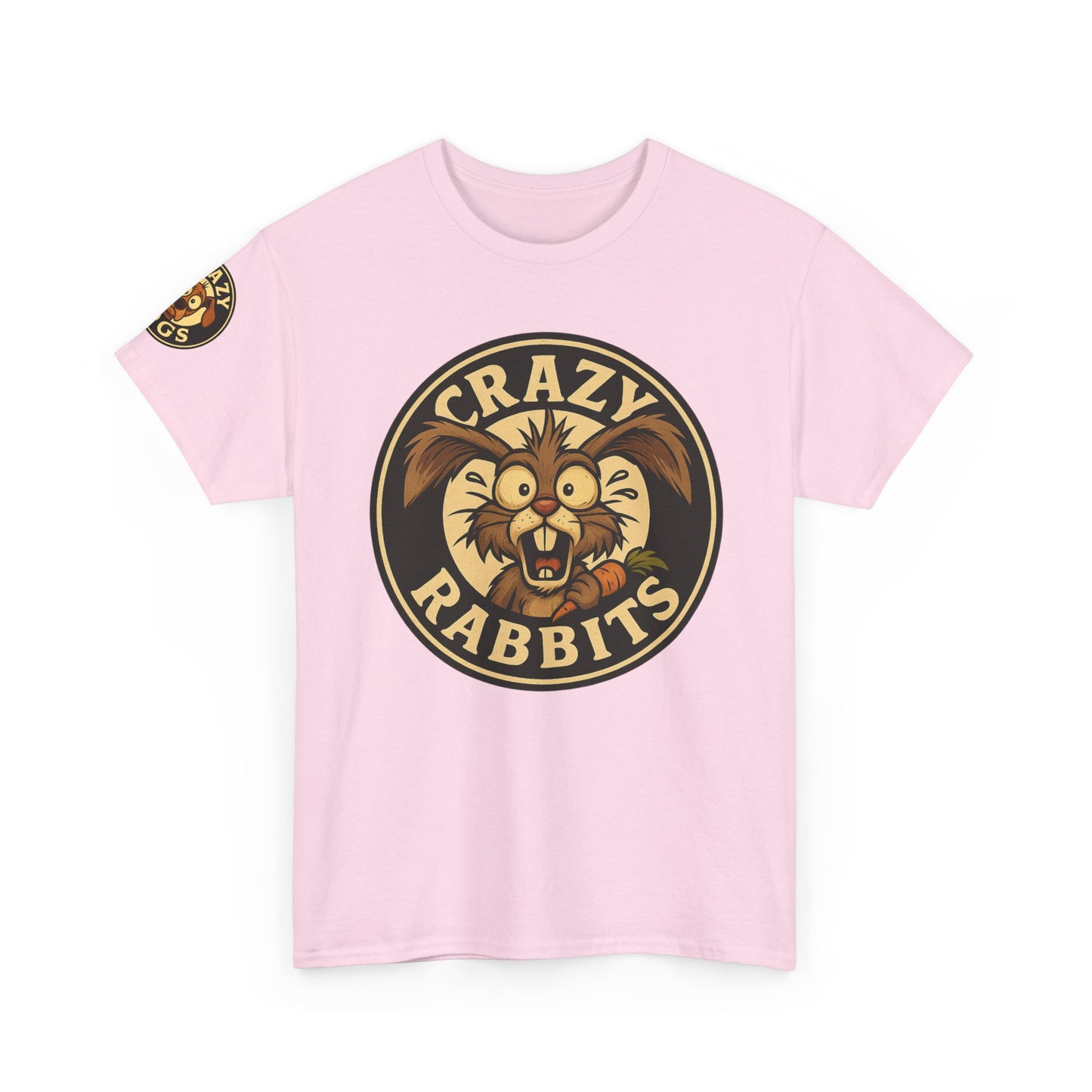 Crazy Rabbits Graphic Tee — Retro Mascot Rabbit Shirt