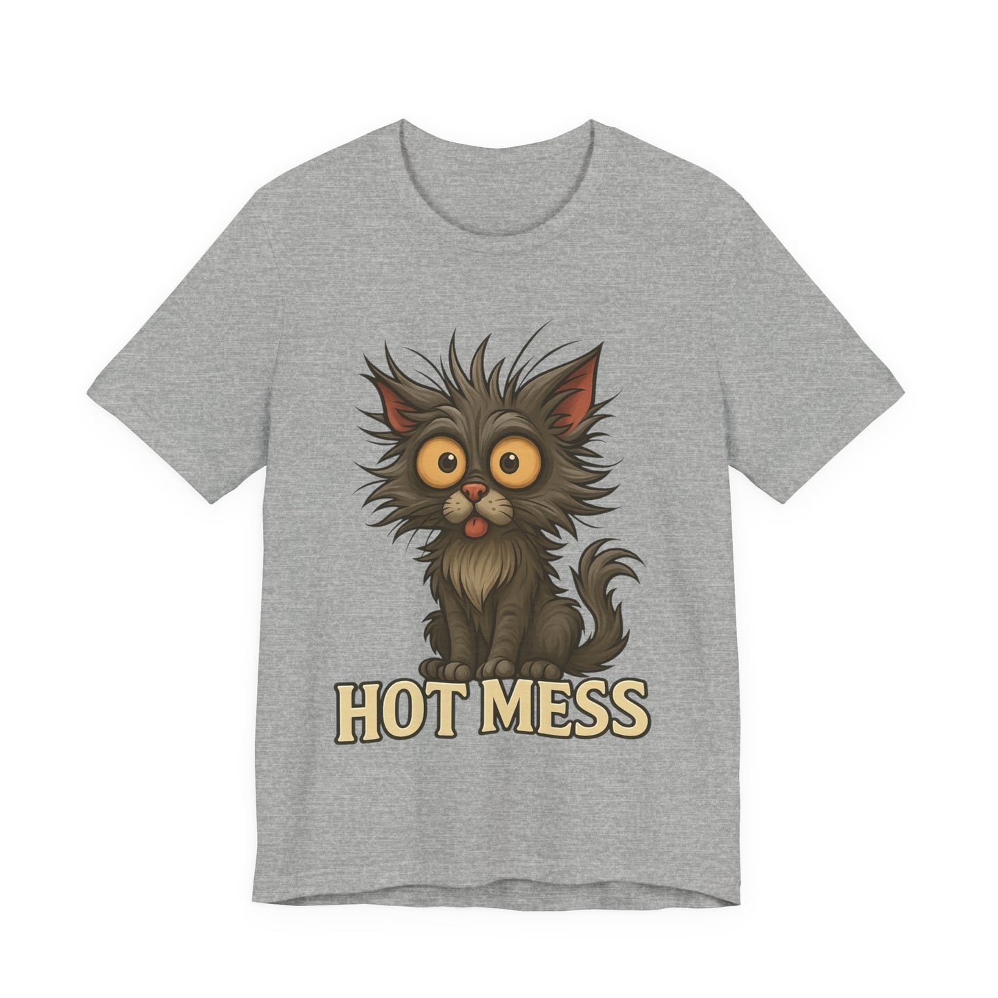 Hot Mess Cat Tee — Funny Cute Cat Graphic T-Shirt