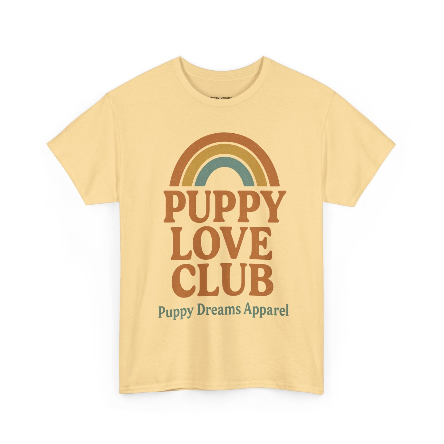Puppy Love Club Unisex Heavy Cotton Tee, Dog Lover Shirt, Pet Owner Gift, Cute Graphic Tee, Animal Enthusiast Apparel, Casual Everyday Wear