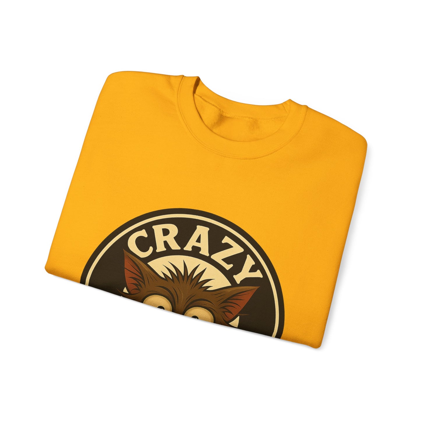 Crazy Cats Crewneck Sweatshirt — Vintage Cat Graphic Pullover