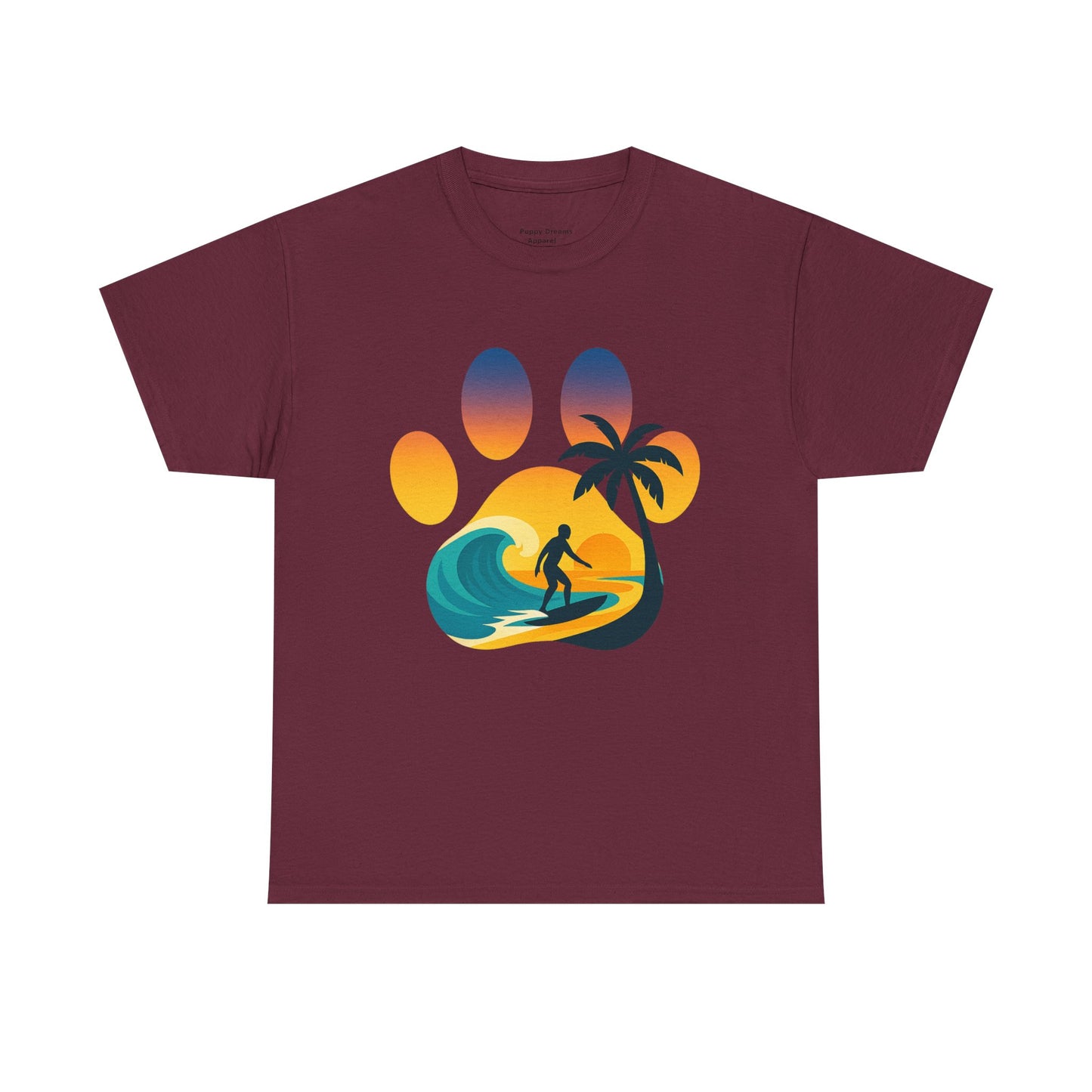 Surf Sunset Paw Print Tee