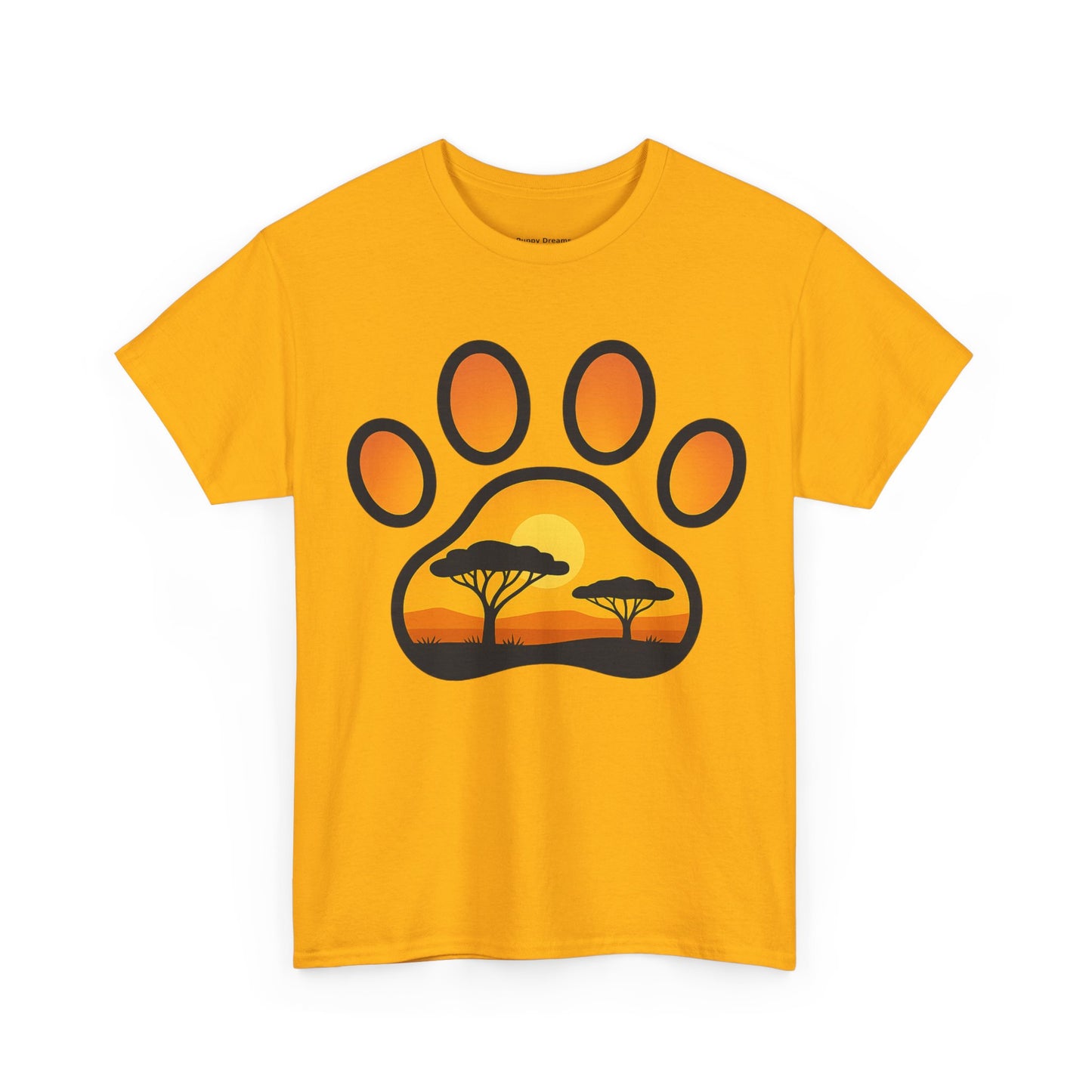 Sunset Paw Print Unisex Tee, Animal Lover Shirt, Nature Graphic T-Shirt, Gift for Pet Owners, Outdoor Adventure Apparel