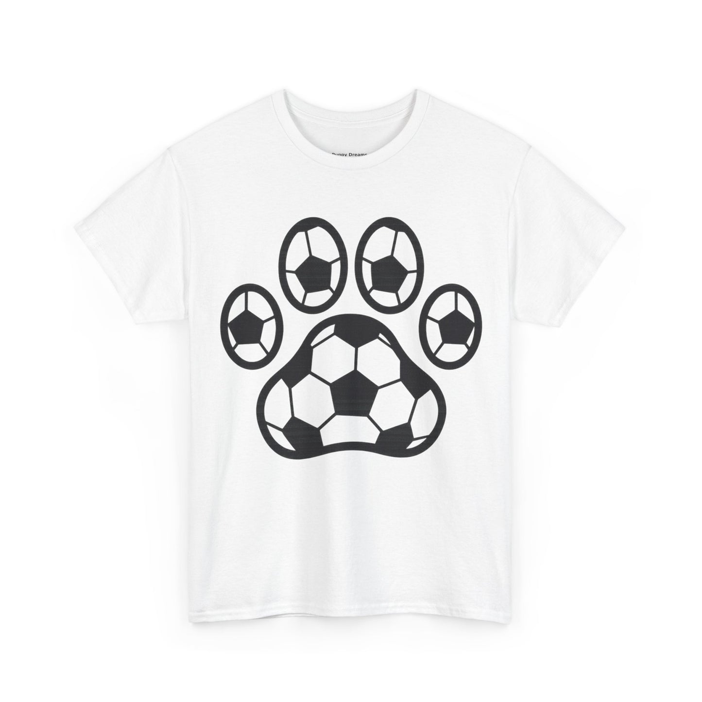 Soccer Paw Print T-Shirt - Pet Lover Gift, Unisex Tee, Football Shirt, Animal Lover Apparel, Sports Fan Gift