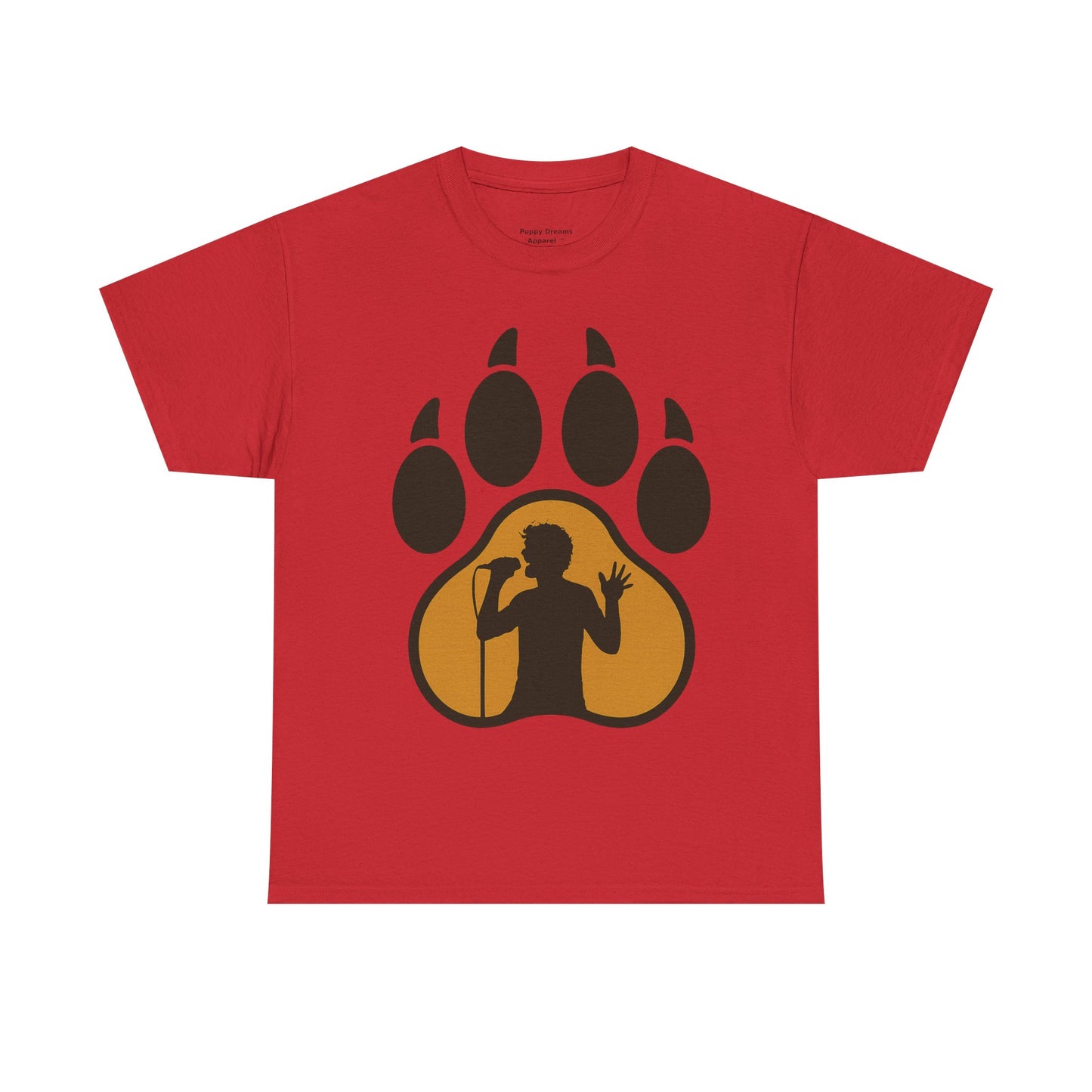 Rockin' Paw Print Tee - Unisex Cotton Shirt for Animal Lovers, Music Fans, Gifts, Concerts, Hipster Style