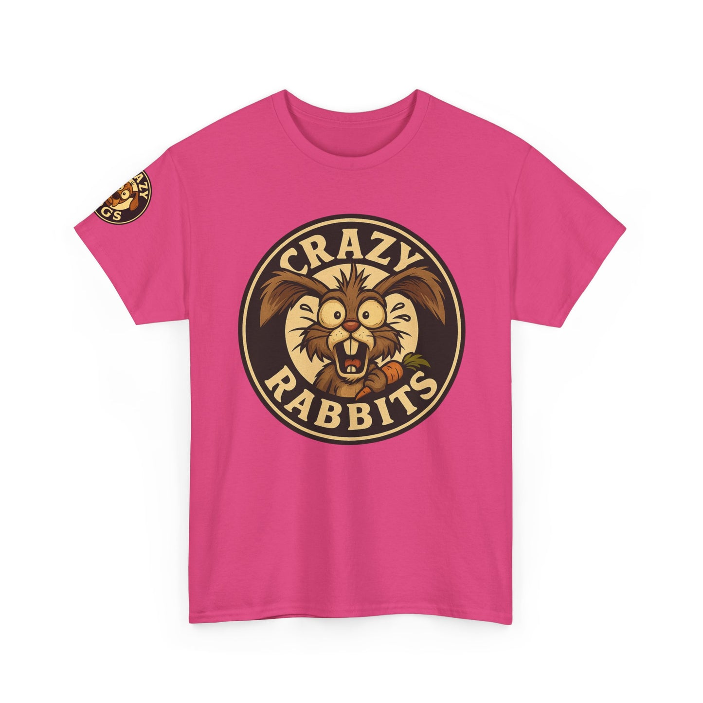 Crazy Rabbits Graphic Tee — Retro Mascot Rabbit Shirt