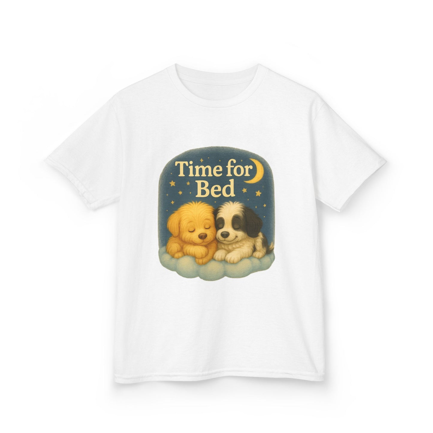 Cute Kids Bedtime Tee - Time for Bed Pajama Top, Children’s Sleepwear, Dog Lovers Gift, Cozy Bedtime Shirt, Fun Animal T-Shirt
