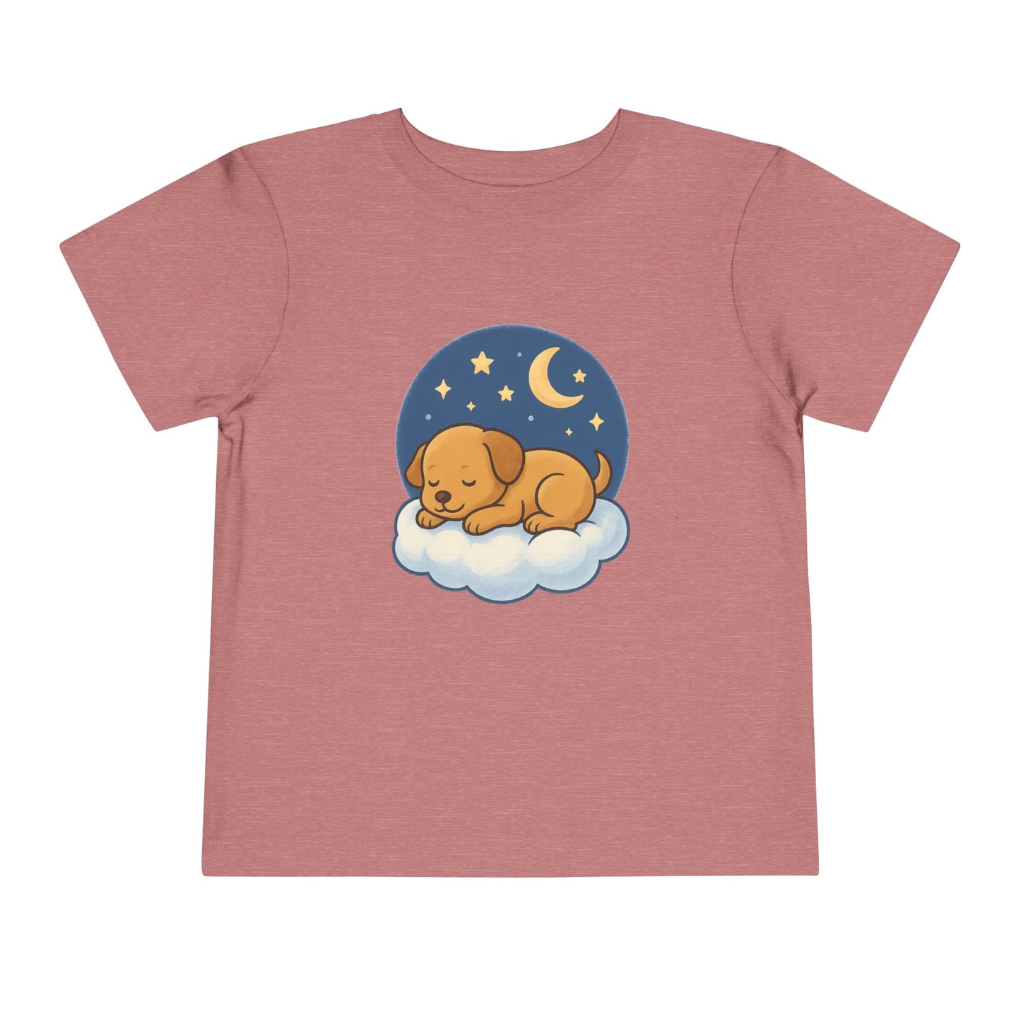 Sleepy Puppy Toddler Tee, Cute Dog Kids Shirt, Toddler Sleepwear, Baby Gift, Animal T-Shirt, Stars and Moon Design