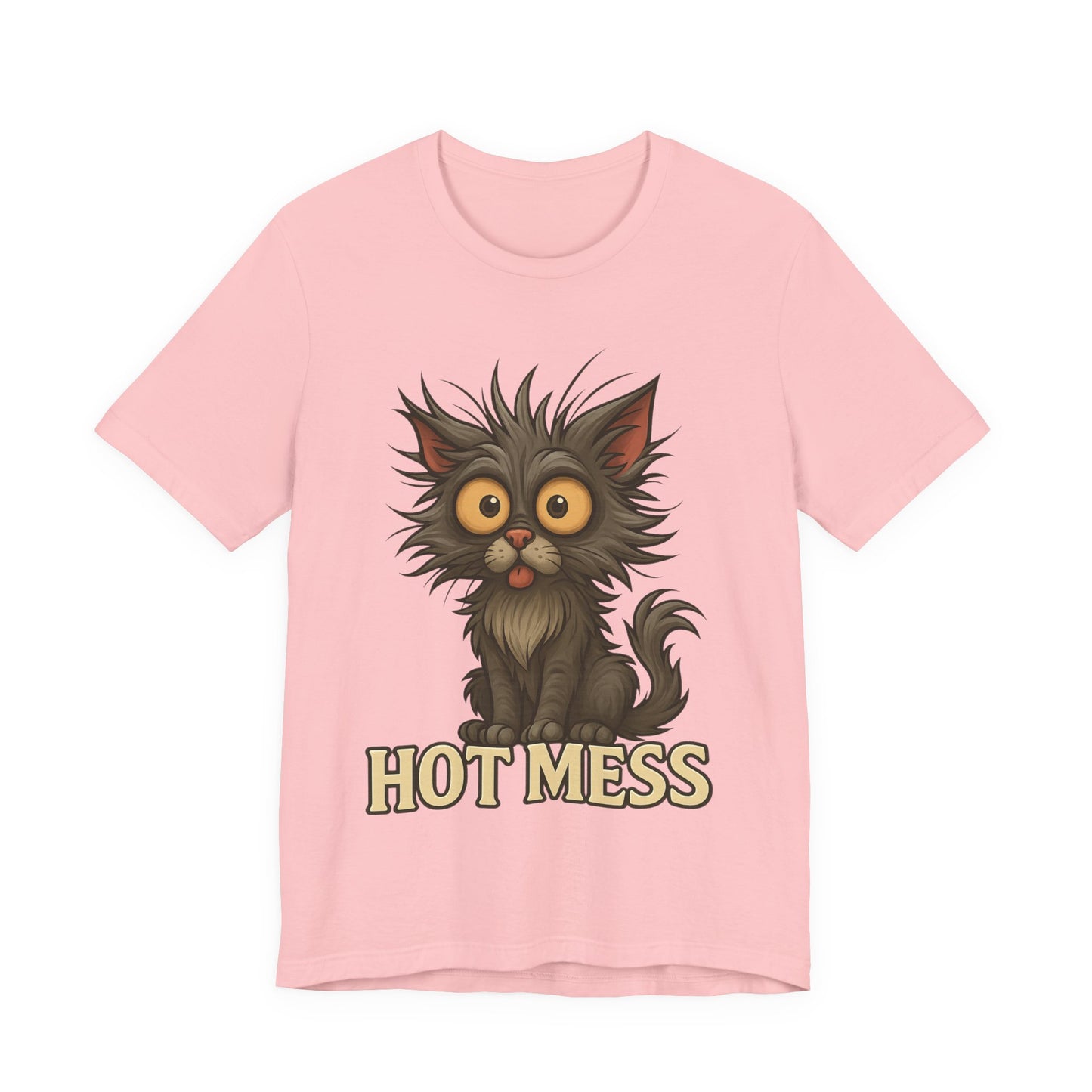 Hot Mess Cat Tee — Funny Cute Cat Graphic T-Shirt