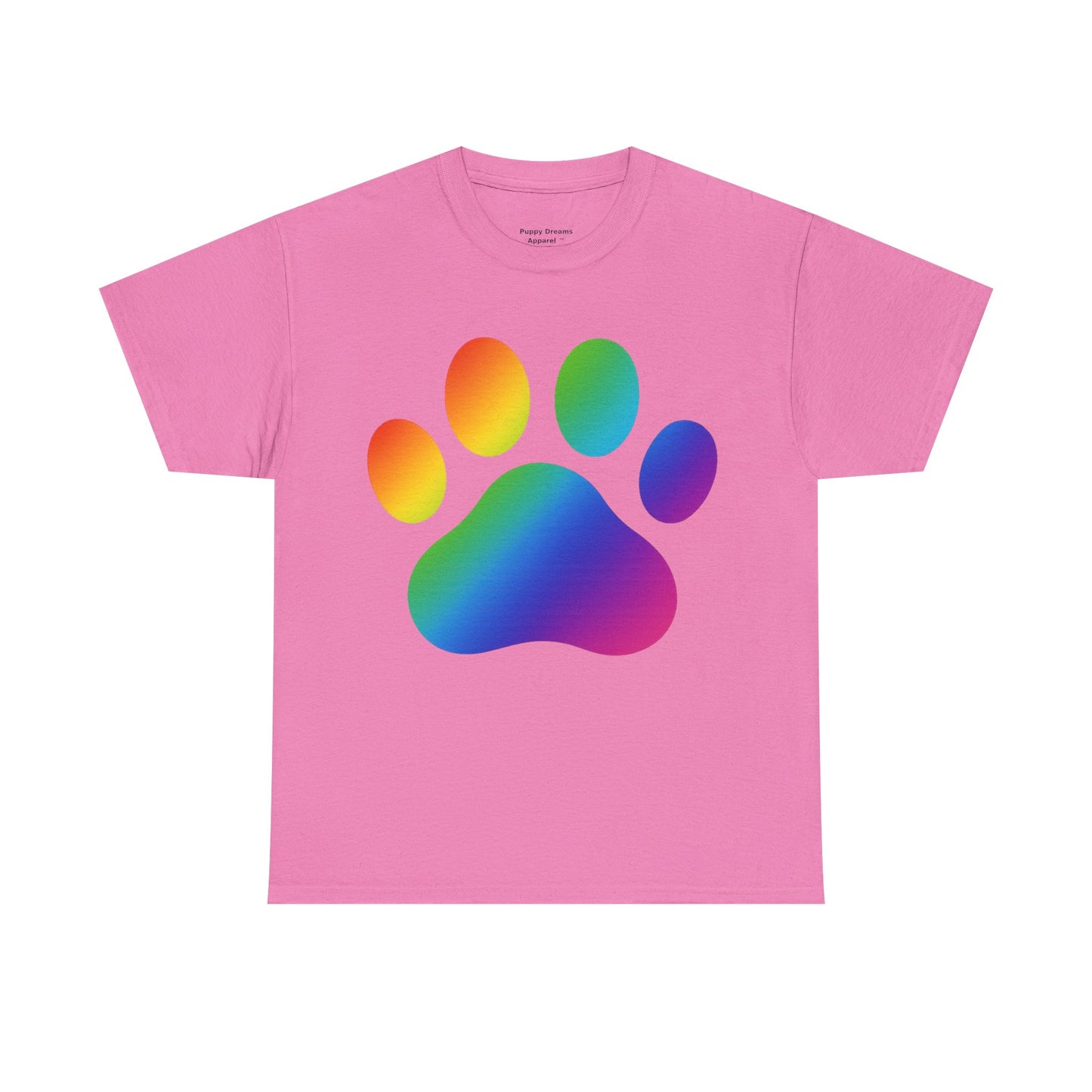 Pride Paw Print Unisex Heavy Cotton Tee | Perfect for Animal Lovers, LGBTQ+ Events, Dog Lovers, Casual Wear, Gift