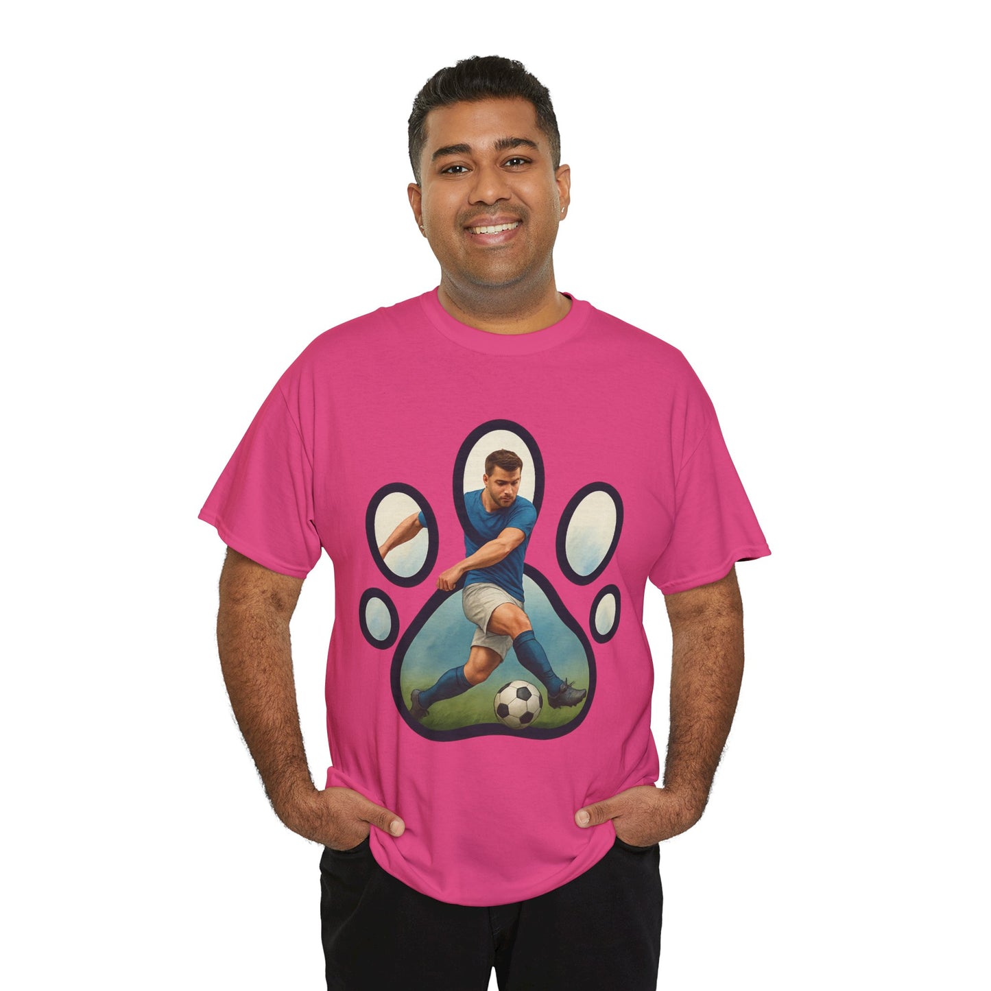 Soccer Paw Print Tee | Pet Lover Shirt, Animal Paw T-Shirt, Sports Gift, Unisex Apparel, Dog Lover Clothing