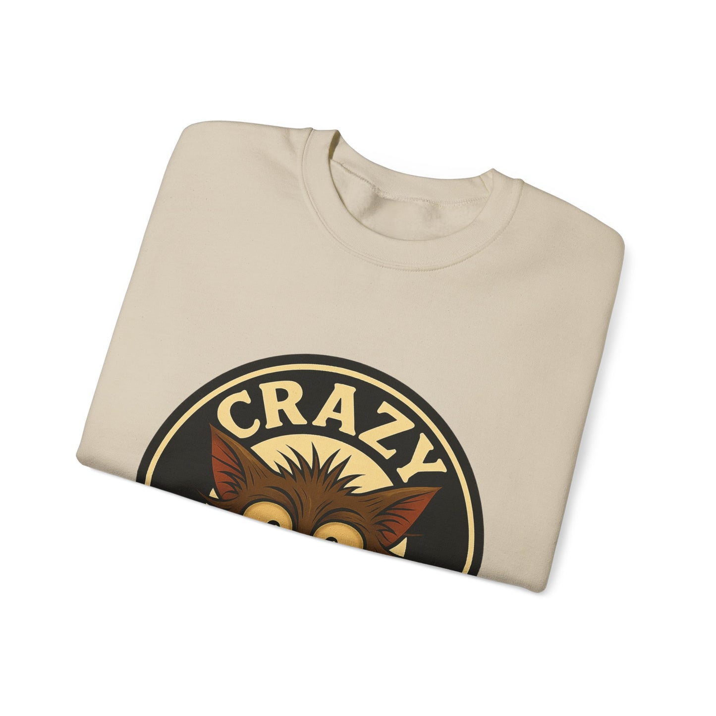Crazy Cats Crewneck Sweatshirt — Vintage Cat Graphic Pullover