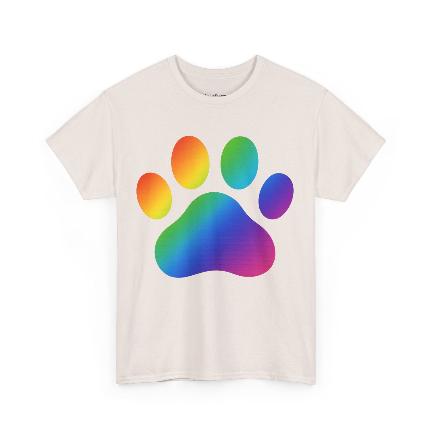 Pride Paw Print Unisex Heavy Cotton Tee | Perfect for Animal Lovers, LGBTQ+ Events, Dog Lovers, Casual Wear, Gift