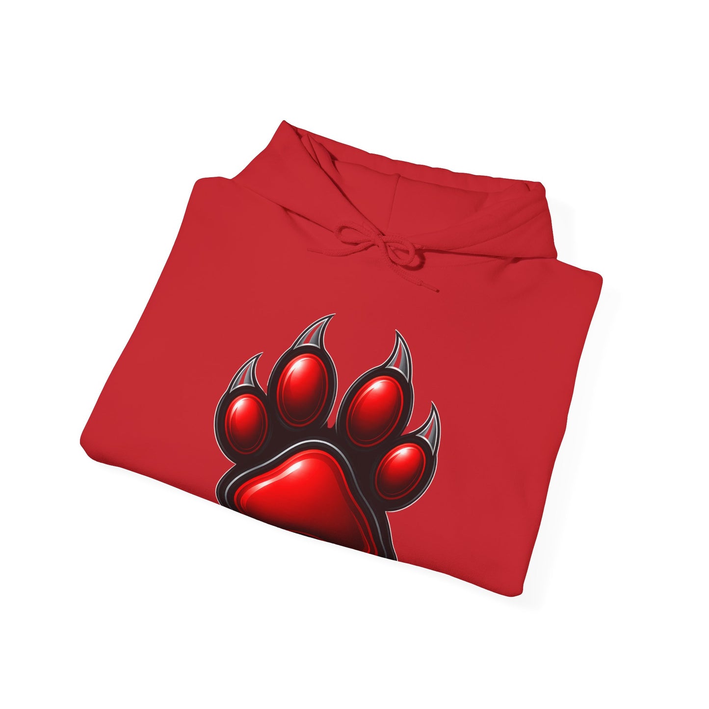 Red Paw Print Hoodie - Cozy Unisex Sweatshirt for Animal Lovers, Pet Enthusiasts, Gift for Dog Owners, Unique Casual Wear, Wild Style