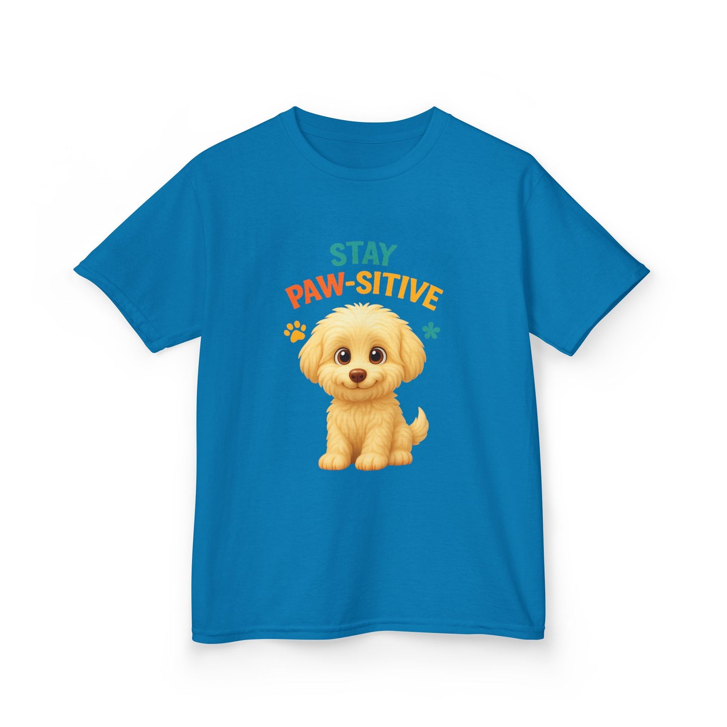 Kids Paw-sitive Tee, Cute Dog T-Shirt, Fun Gift for Animal Lovers, Birthday Apparel, Pet-Themed Kids Clothing