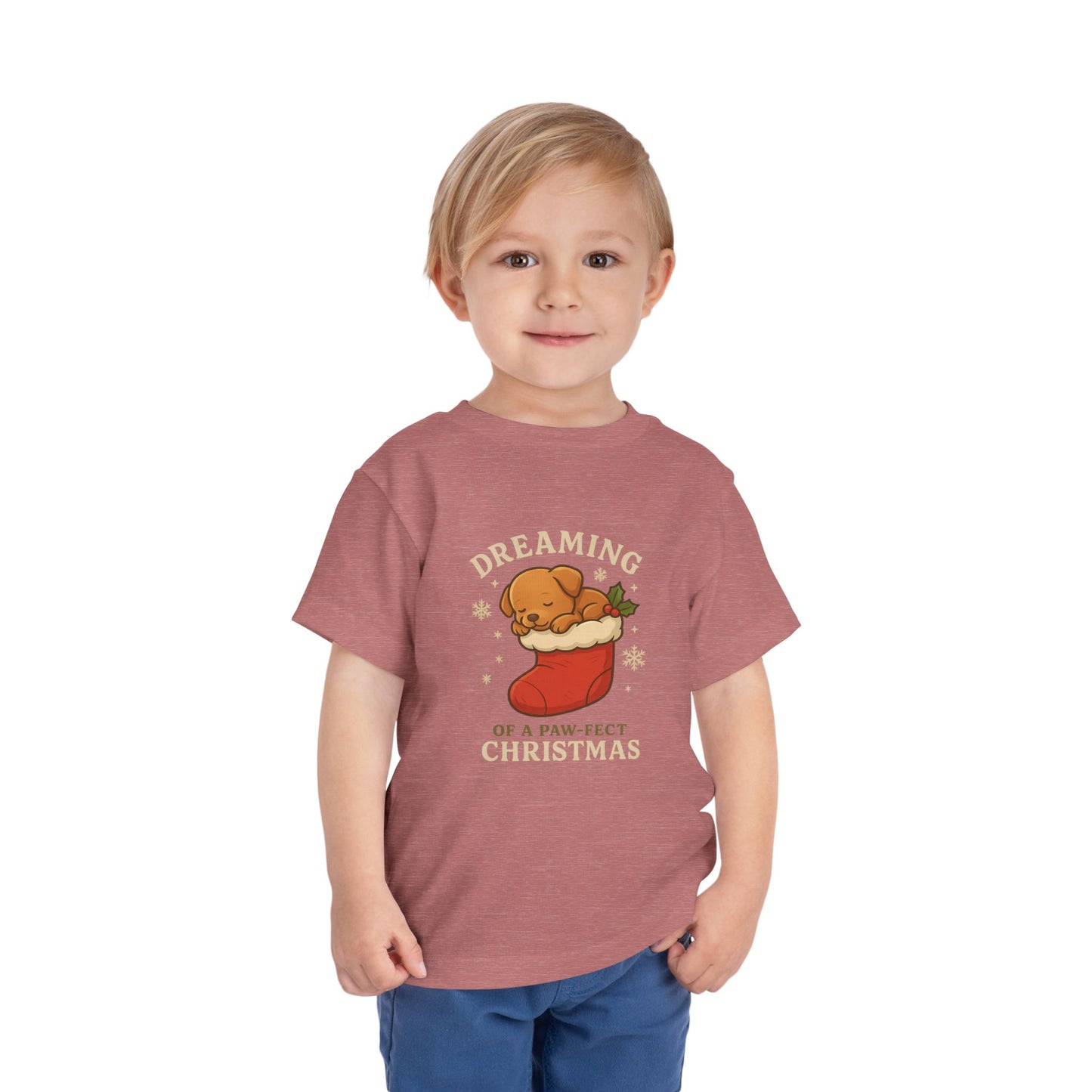 Dreaming of a Paw-Fect Christmas Toddler Tee | Adorable Short Sleeve Shirt for Holidays, Christmas Gift, Baby Shower, Cute Outfit, [...]
