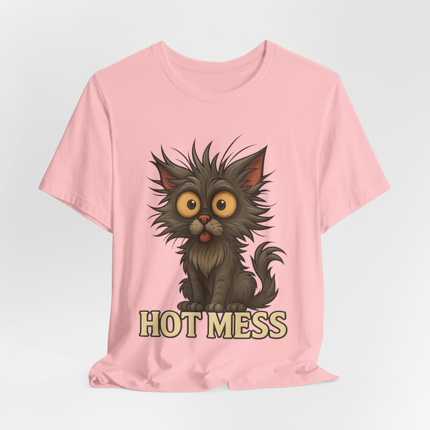Hot Mess Cat Tee — Funny Cute Cat Graphic T-Shirt