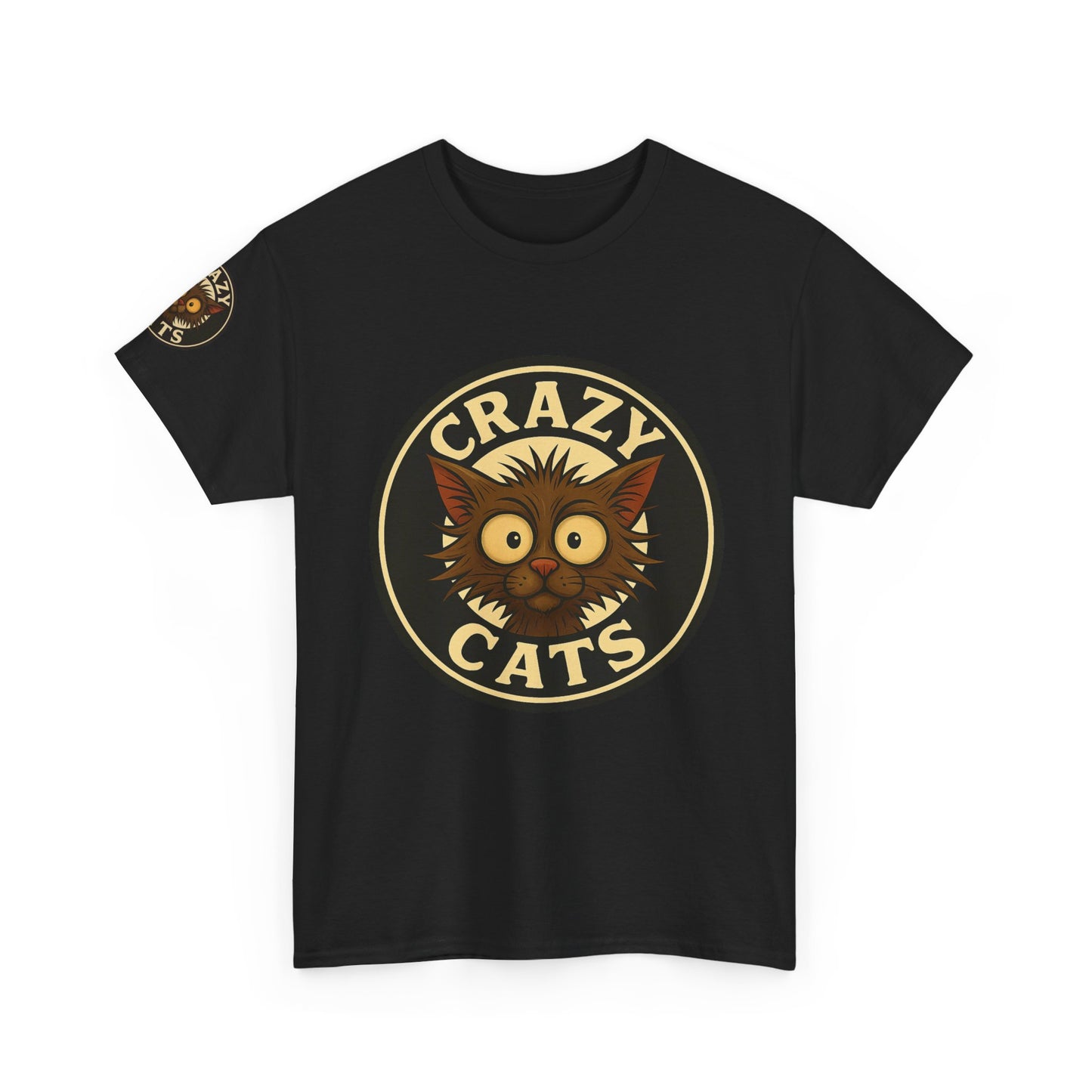 Crazy Cats T-Shirt — Vintage Cartoon Cat Graphic Tee for Cat Lovers