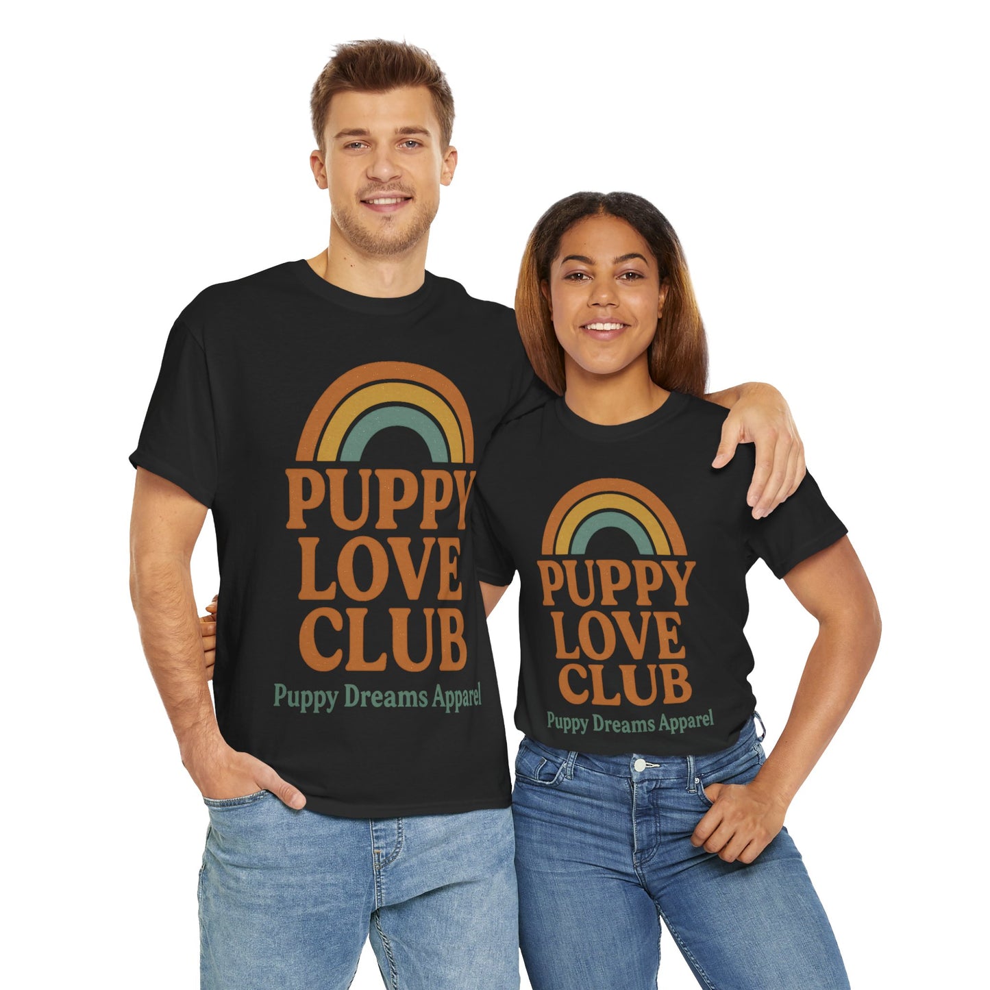 Puppy Love Club Unisex Heavy Cotton Tee, Dog Lover Shirt, Pet Owner Gift, Cute Graphic Tee, Animal Enthusiast Apparel, Casual Everyday Wear