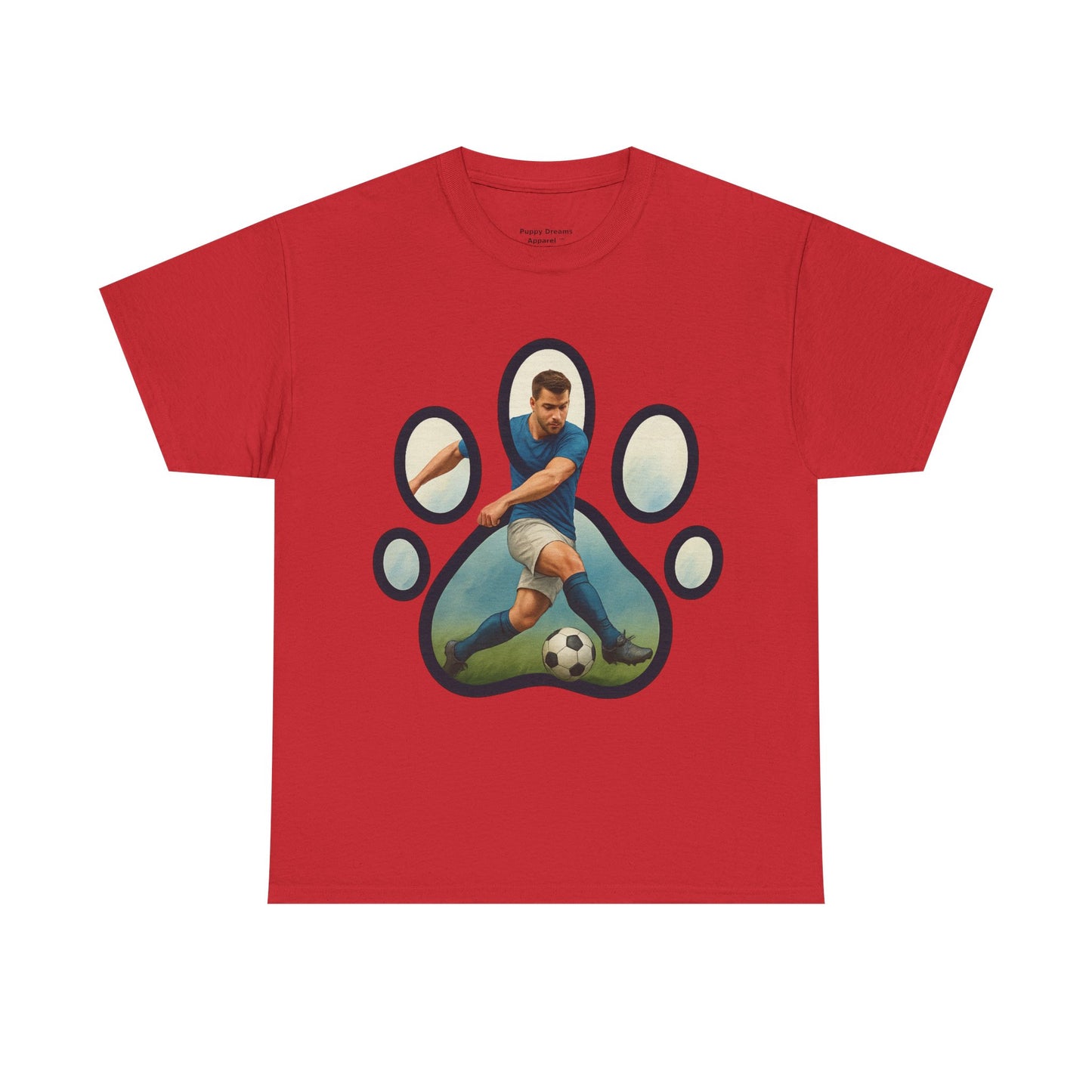 Soccer Paw Print Tee | Pet Lover Shirt, Animal Paw T-Shirt, Sports Gift, Unisex Apparel, Dog Lover Clothing