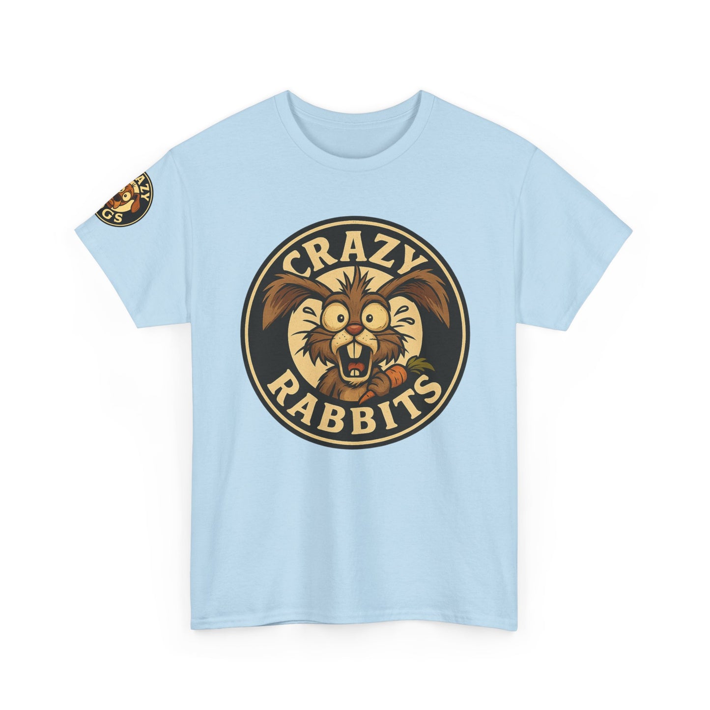 Crazy Rabbits Graphic Tee — Retro Mascot Rabbit Shirt
