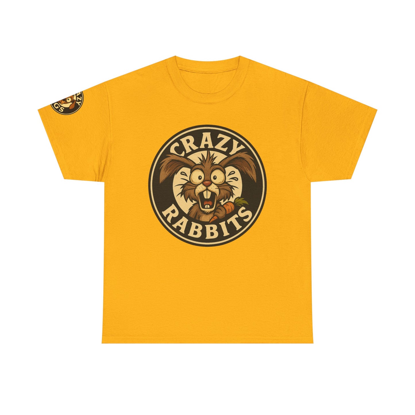 Crazy Rabbits Graphic Tee — Retro Mascot Rabbit Shirt