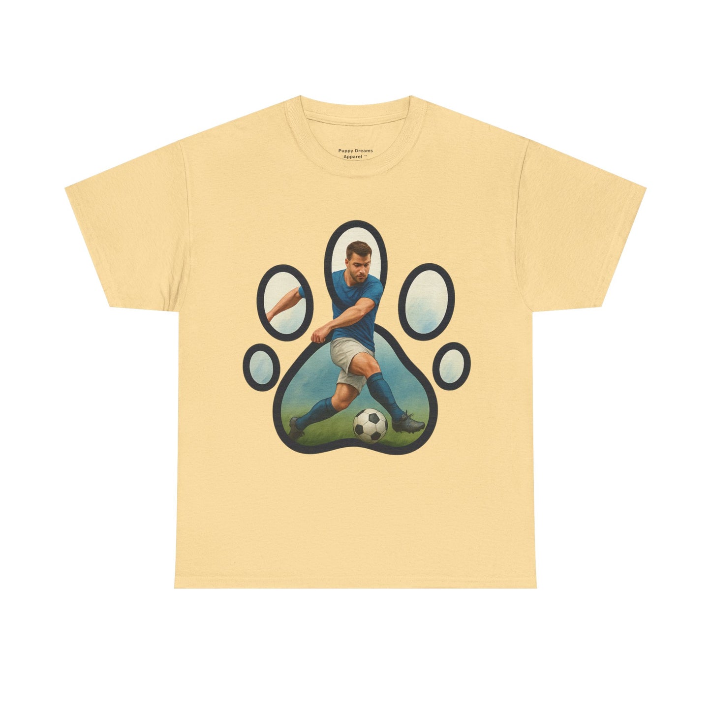 Soccer Paw Print Tee | Pet Lover Shirt, Animal Paw T-Shirt, Sports Gift, Unisex Apparel, Dog Lover Clothing