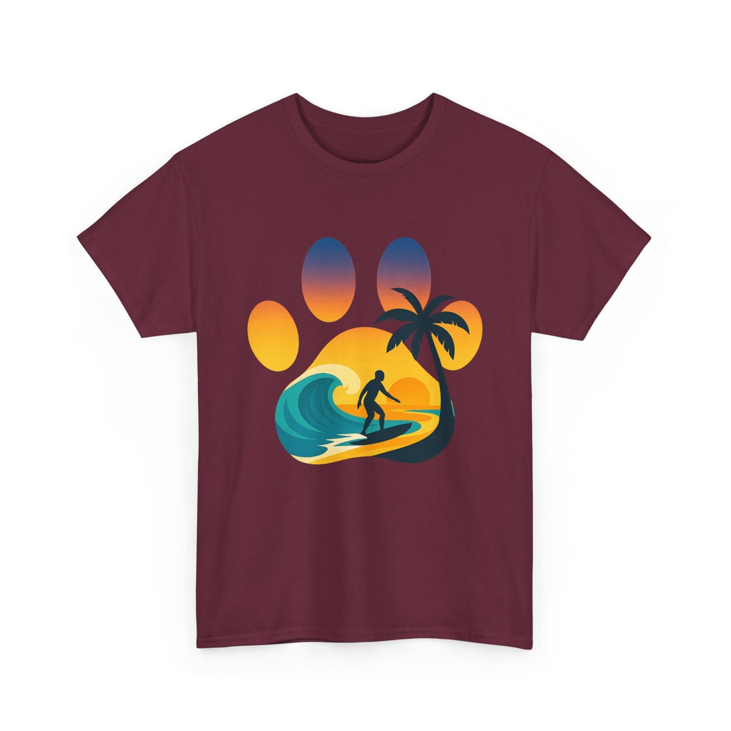 Surf Sunset Paw Print Tee