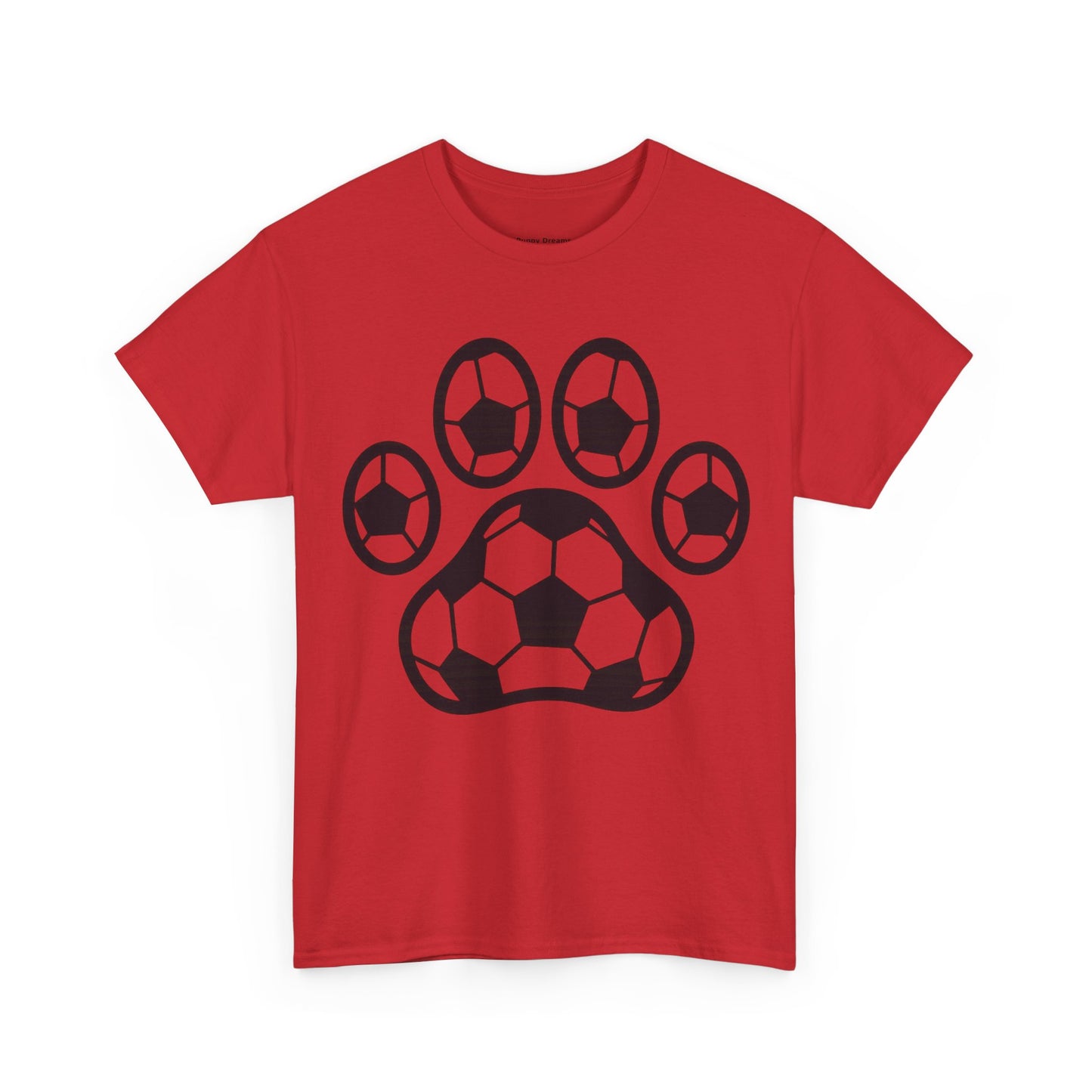 Soccer Paw Print T-Shirt - Pet Lover Gift, Unisex Tee, Football Shirt, Animal Lover Apparel, Sports Fan Gift