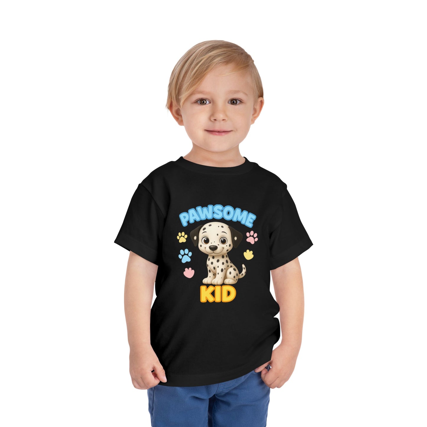 Pawsome Kid Toddler Tee, Cute Dog Tee for Toddlers, Kids' Short Sleeve Shirt, Birthday Gift, Animal Lovers, Pet Themed Apparel