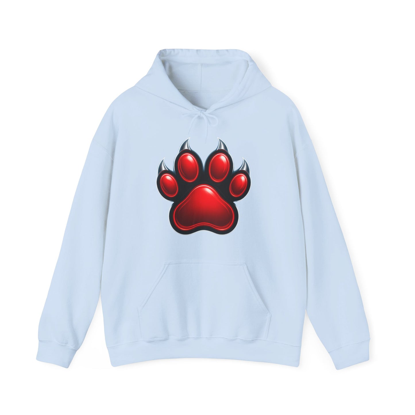 Red Paw Print Unisex Hoodie | Cozy Animal Lover Hoodie | Cute Gift for Pet Owners, Casual Wear, Animal Rescue Fundraiser, Everyday Comfort