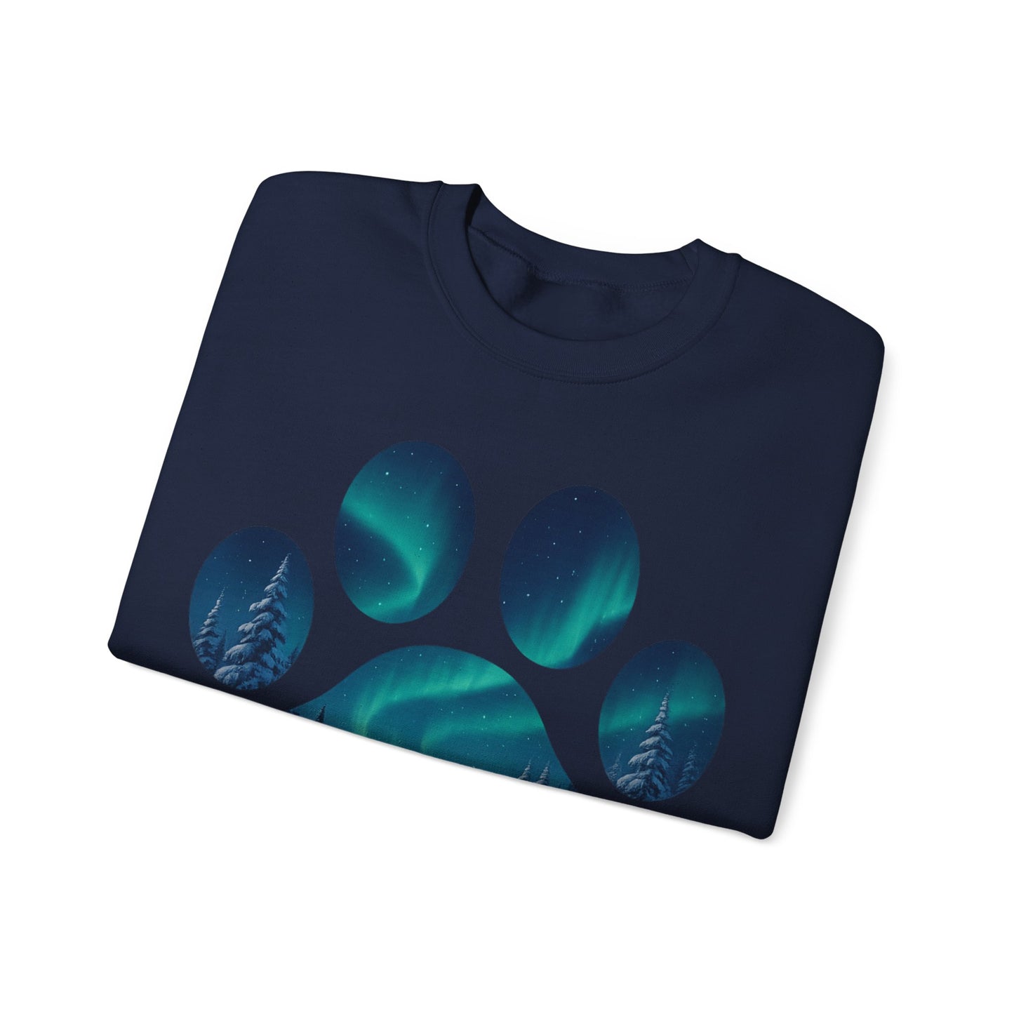 Cozy Wilderness Paw Print Sweatshirt | Unisex Crewneck, Nature Lover Gift, Eco-Friendly Apparel, Perfect for Campers, Animal Lovers