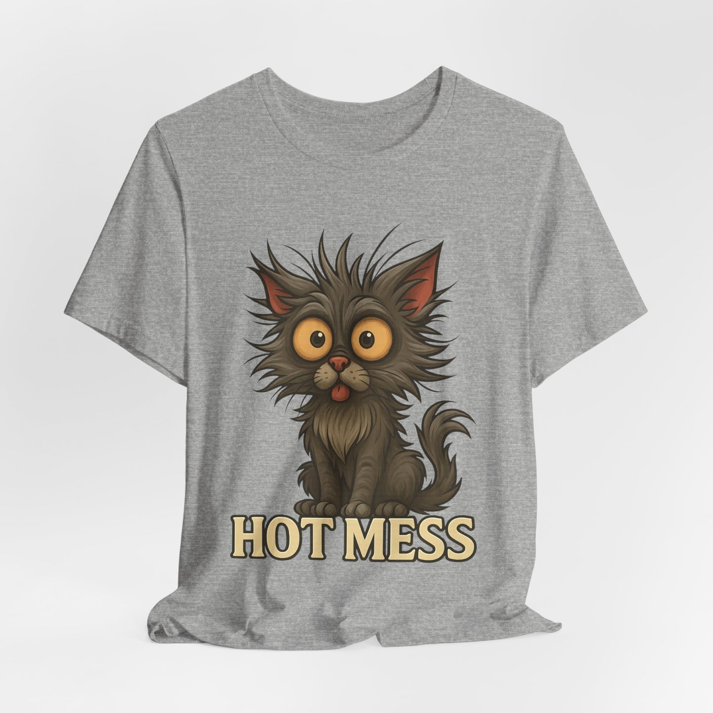 Hot Mess Cat Tee — Funny Cute Cat Graphic T-Shirt