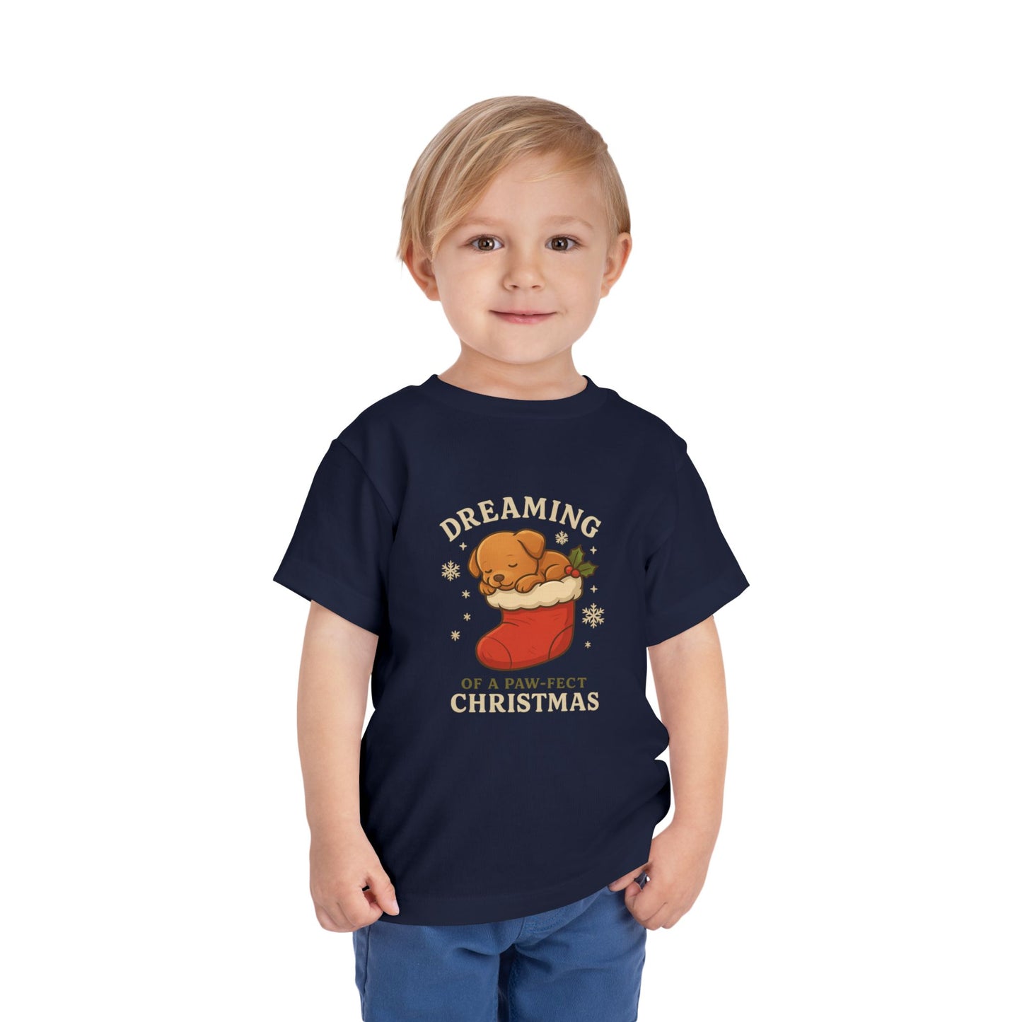 Dreaming of a Paw-Fect Christmas Toddler Tee | Adorable Short Sleeve Shirt for Holidays, Christmas Gift, Baby Shower, Cute Outfit, [...]