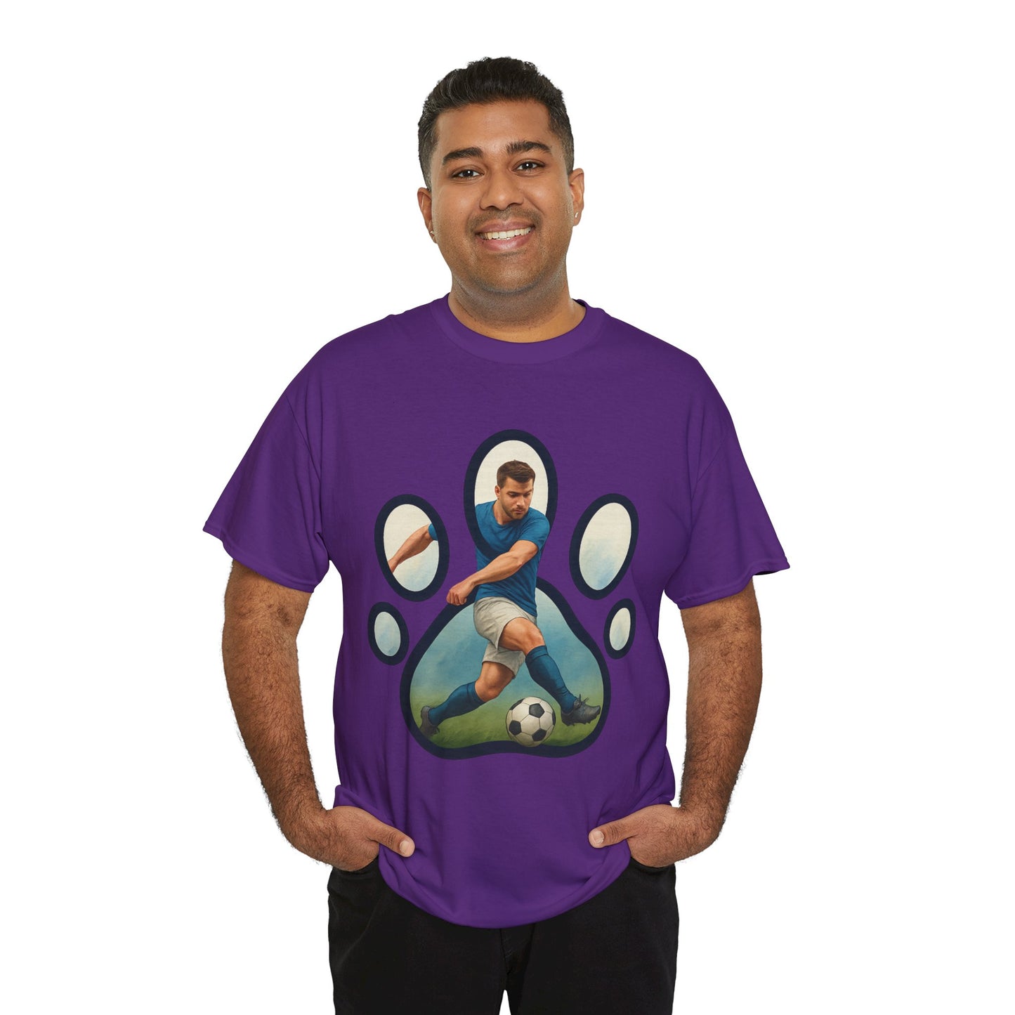 Soccer Paw Print Tee | Pet Lover Shirt, Animal Paw T-Shirt, Sports Gift, Unisex Apparel, Dog Lover Clothing