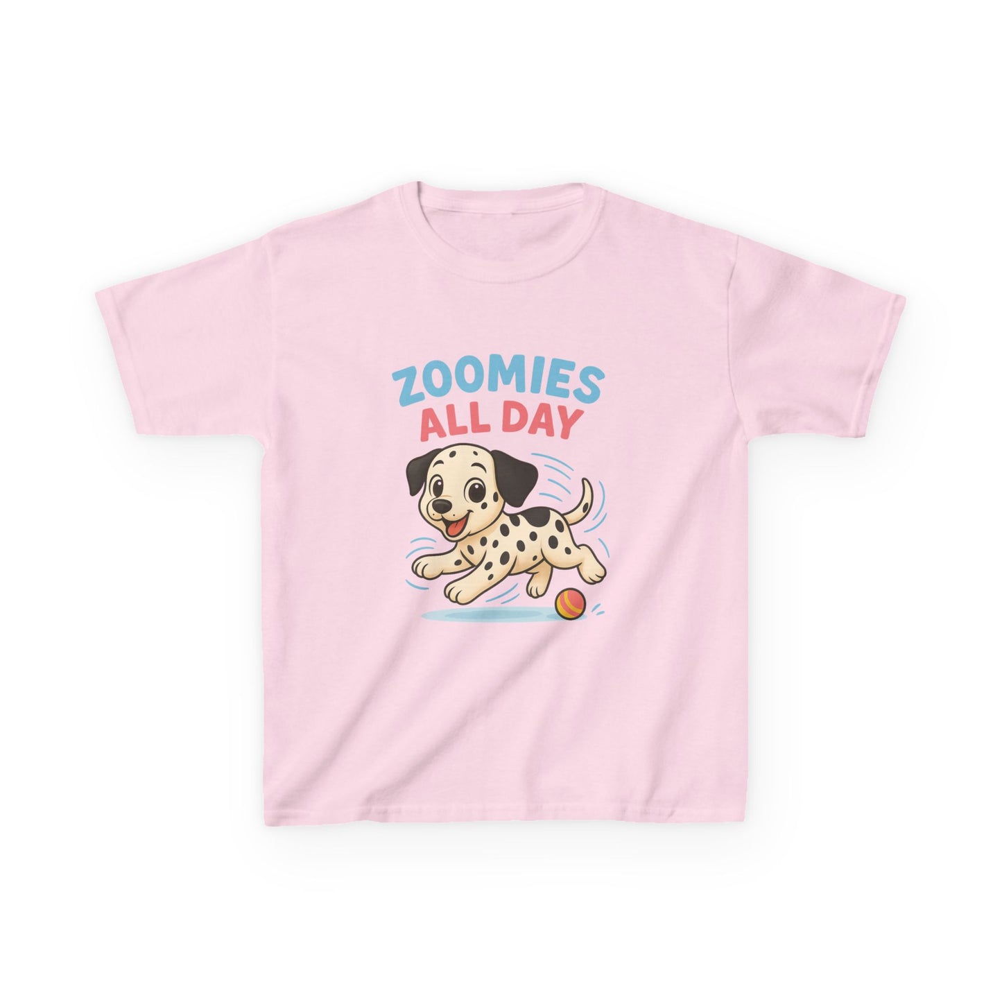 Kids Dalmatian Zoomies Tee, Funny Dog T-Shirt, Kids Playwear, Animal Lover Gift, Pet-Themed Apparel