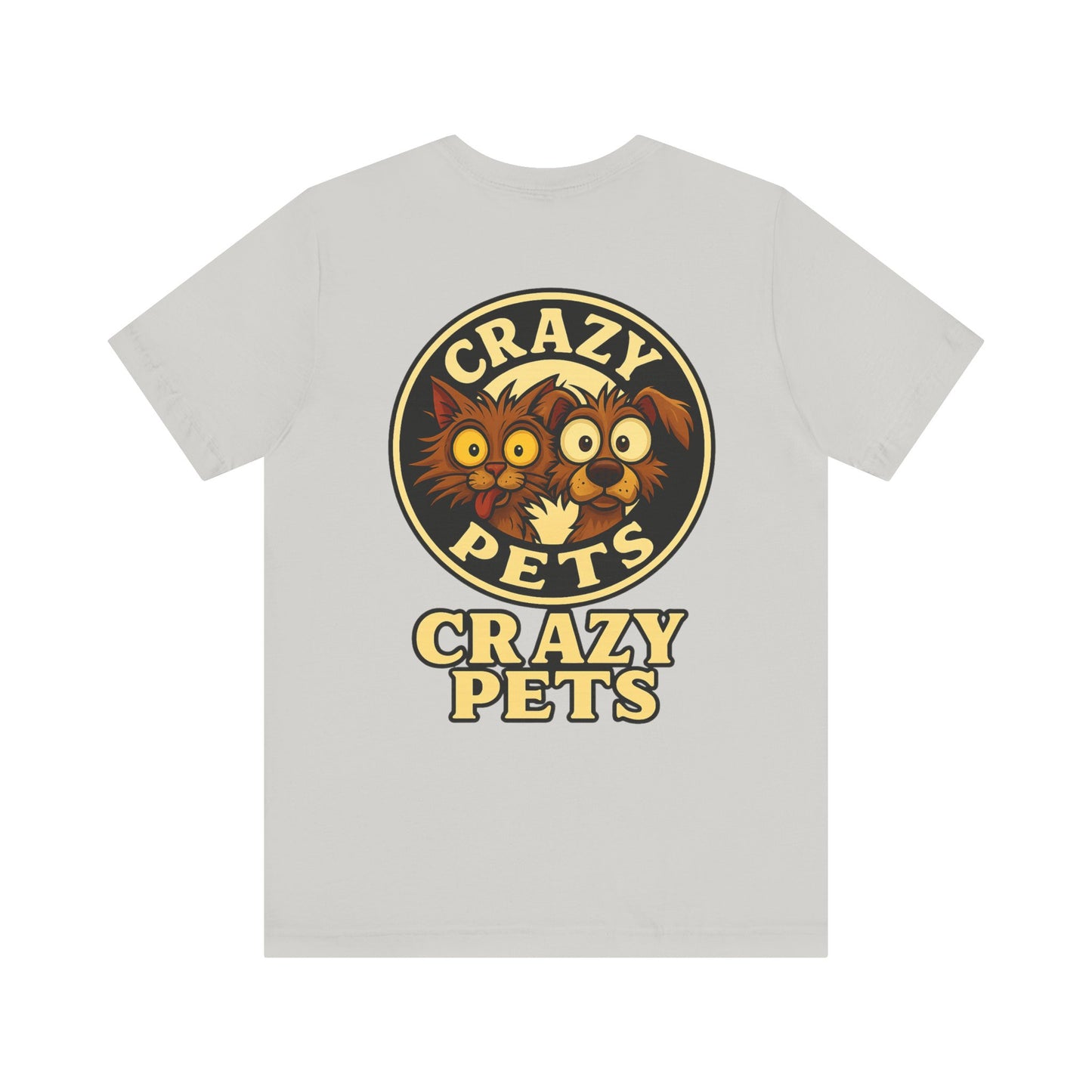 Crazy Pets Tee — "Running on Vibes and Poor Decisions" Cute Coffee-Loving Dog Shirt