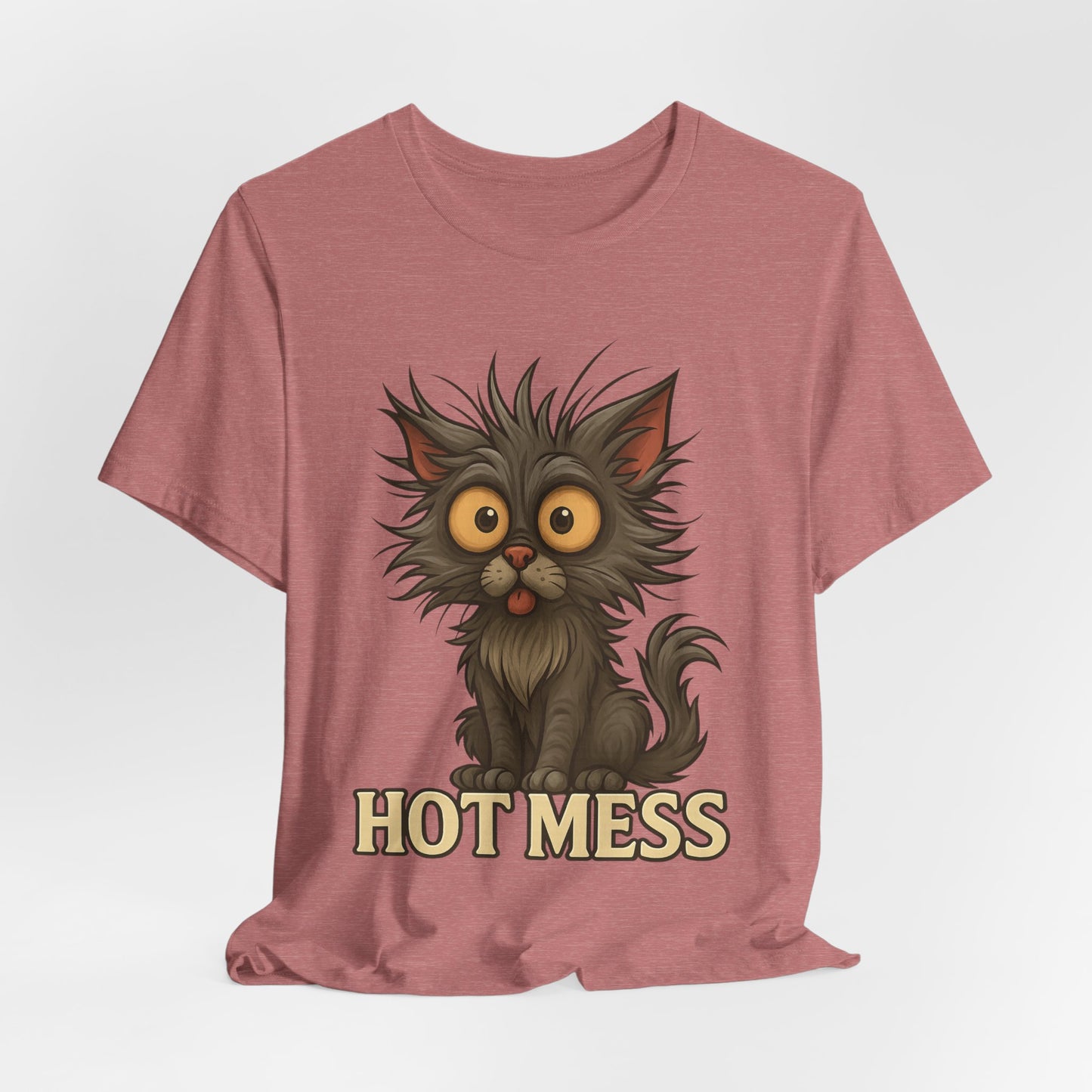 Hot Mess Cat Tee — Funny Cute Cat Graphic T-Shirt