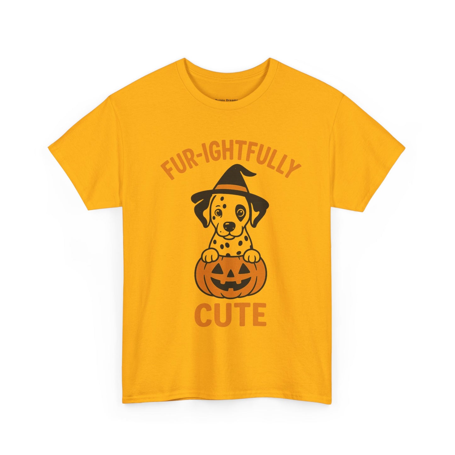 Fur-ightfully Cute Halloween Tee, Unisex Cotton Dog Lover Shirt, Halloween Costume, Pet-Themed Gift, Spooky Vibes