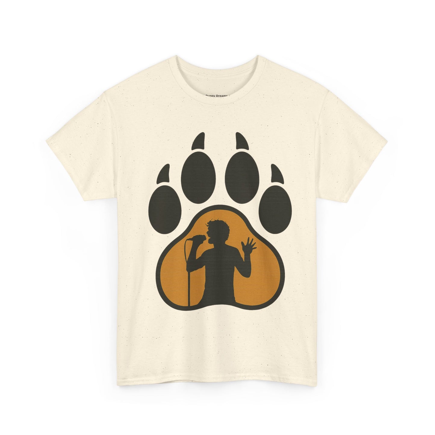 Rockin' Paw Print Tee - Unisex Cotton Shirt for Animal Lovers, Music Fans, Gifts, Concerts, Hipster Style