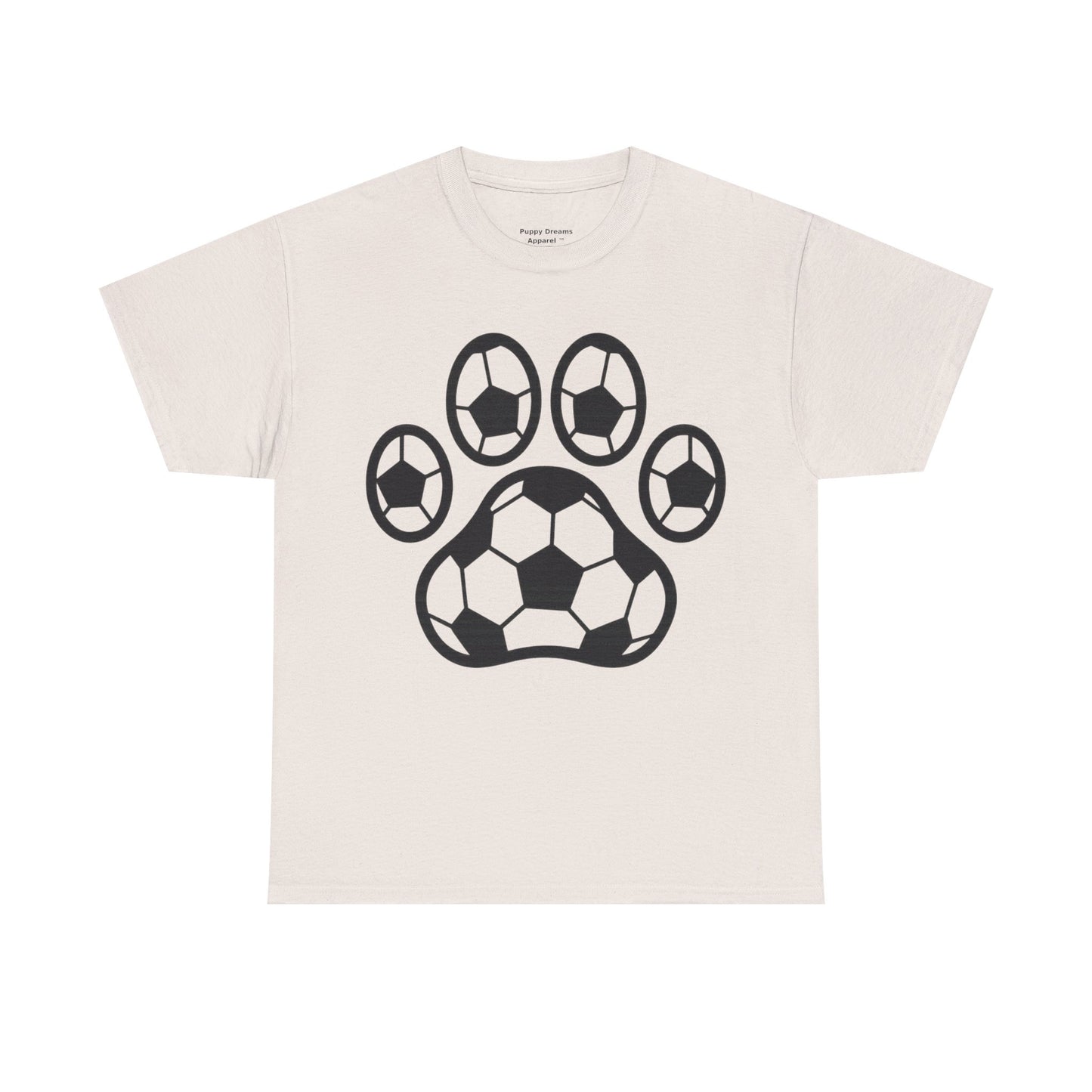 Soccer Paw Print T-Shirt - Pet Lover Gift, Unisex Tee, Football Shirt, Animal Lover Apparel, Sports Fan Gift