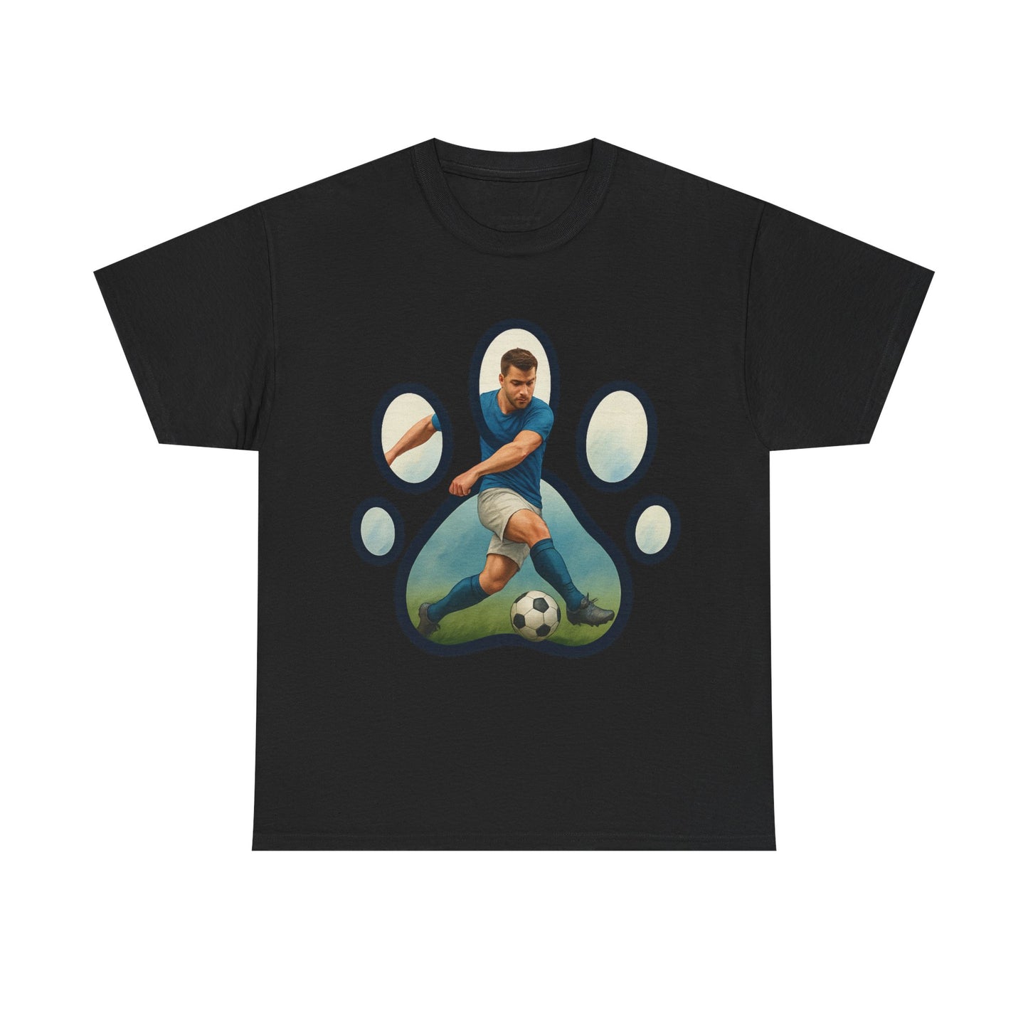 Soccer Paw Print Tee | Pet Lover Shirt, Animal Paw T-Shirt, Sports Gift, Unisex Apparel, Dog Lover Clothing